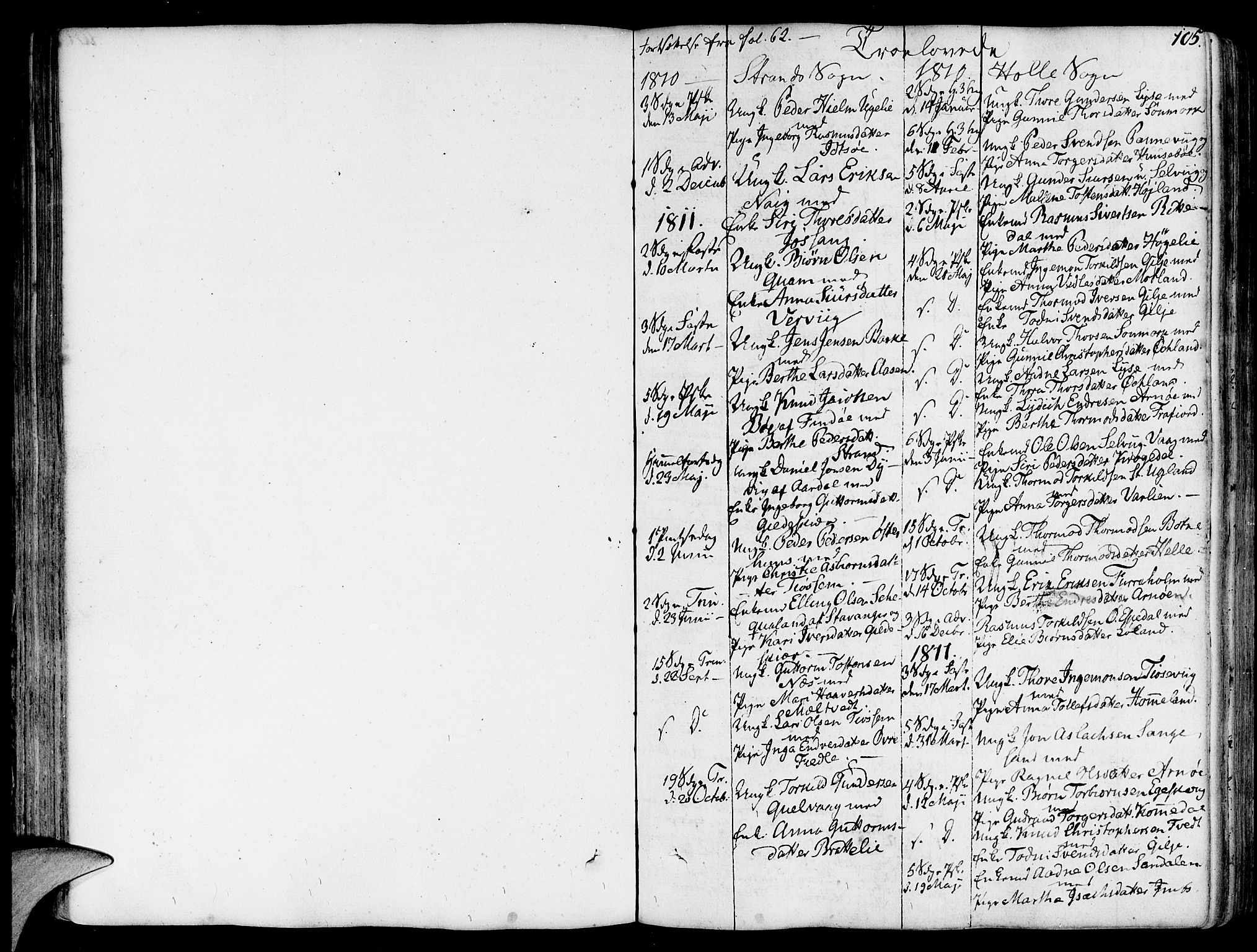 Strand sokneprestkontor, SAST/A-101828/H/Ha/Haa/L0003: Parish register (official) no. A 3, 1769-1816, p. 105