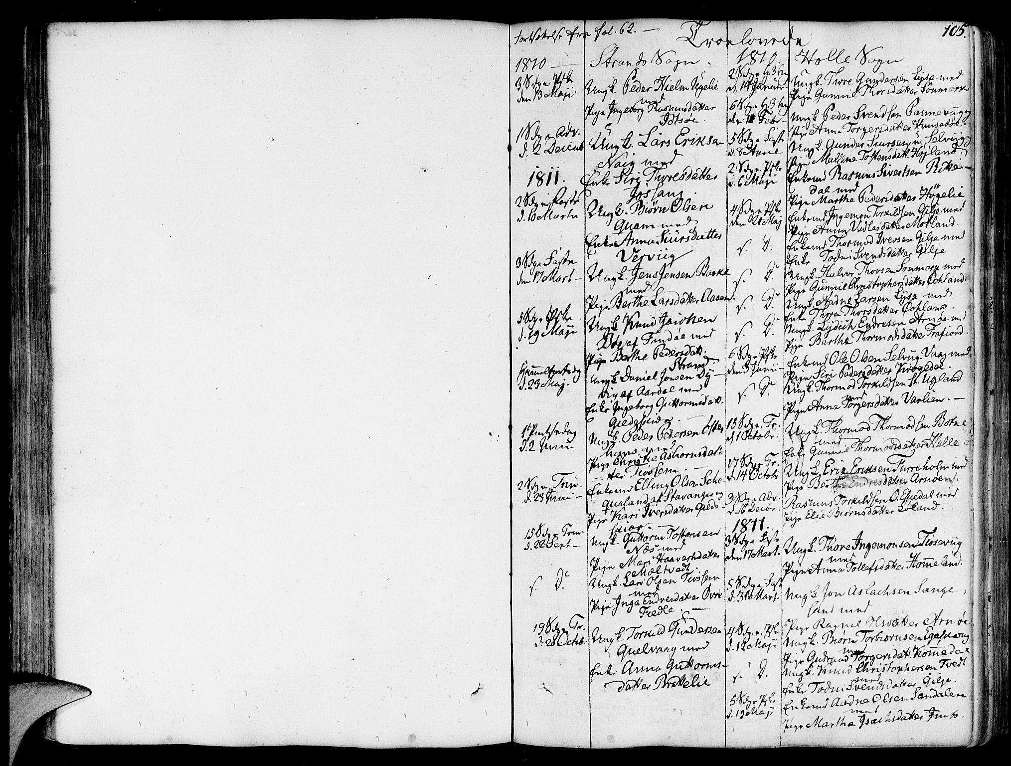 Strand sokneprestkontor, AV/SAST-A-101828/H/Ha/Haa/L0003: Parish register (official) no. A 3, 1769-1816, p. 105