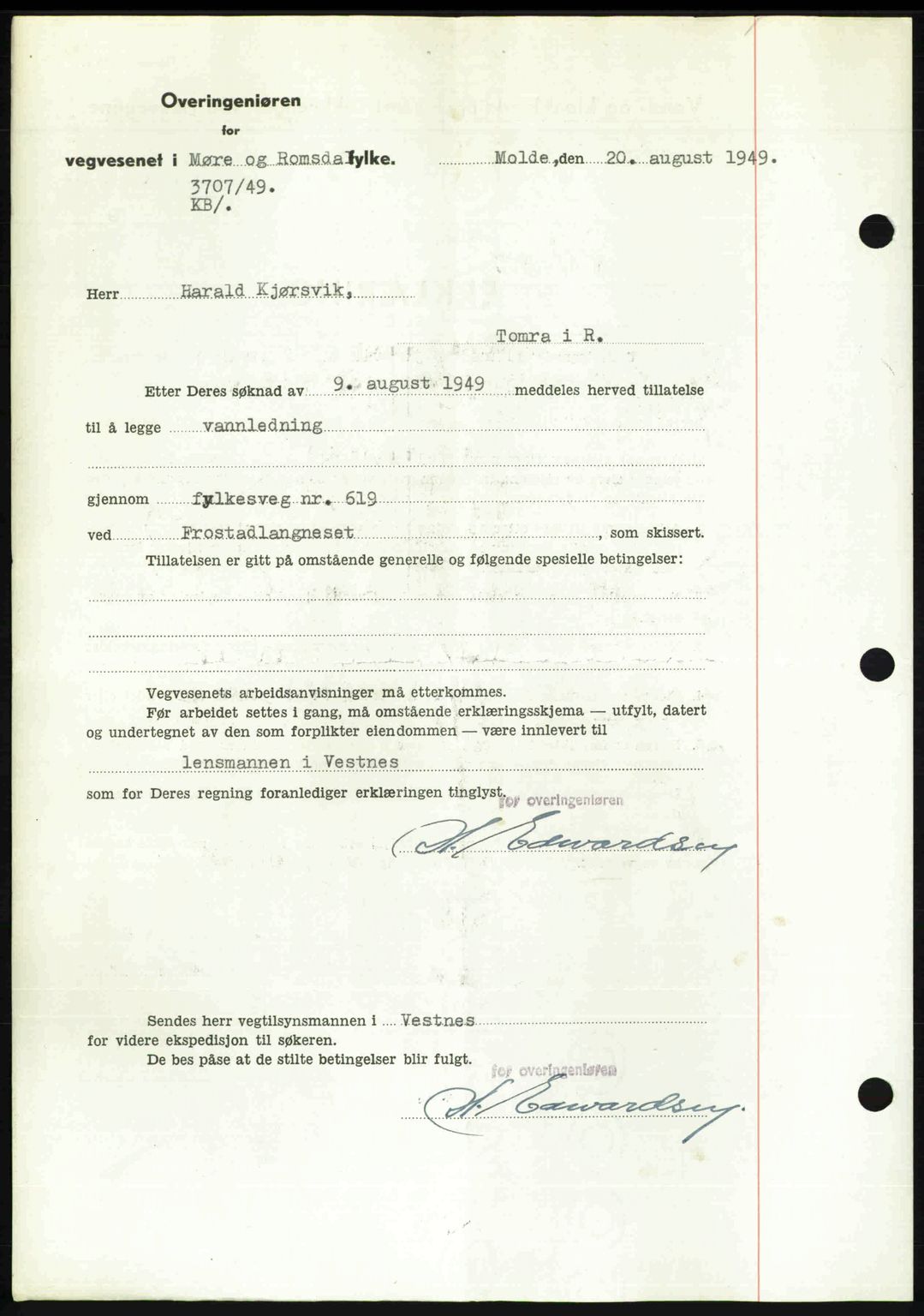 Romsdal sorenskriveri, AV/SAT-A-4149/1/2/2C: Mortgage book no. A31, 1949-1949, Diary no: : 2729/1949