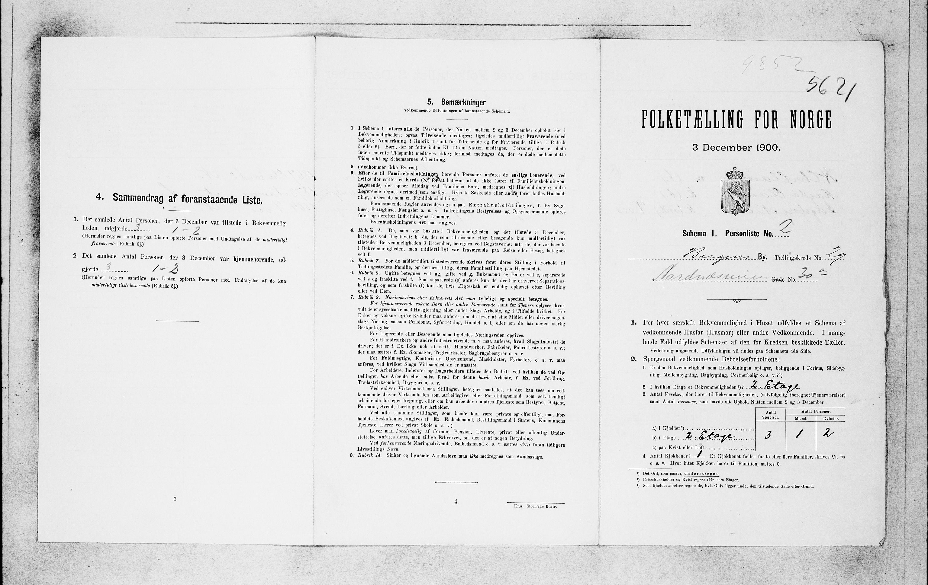 SAB, 1900 census for Bergen, 1900, p. 6236