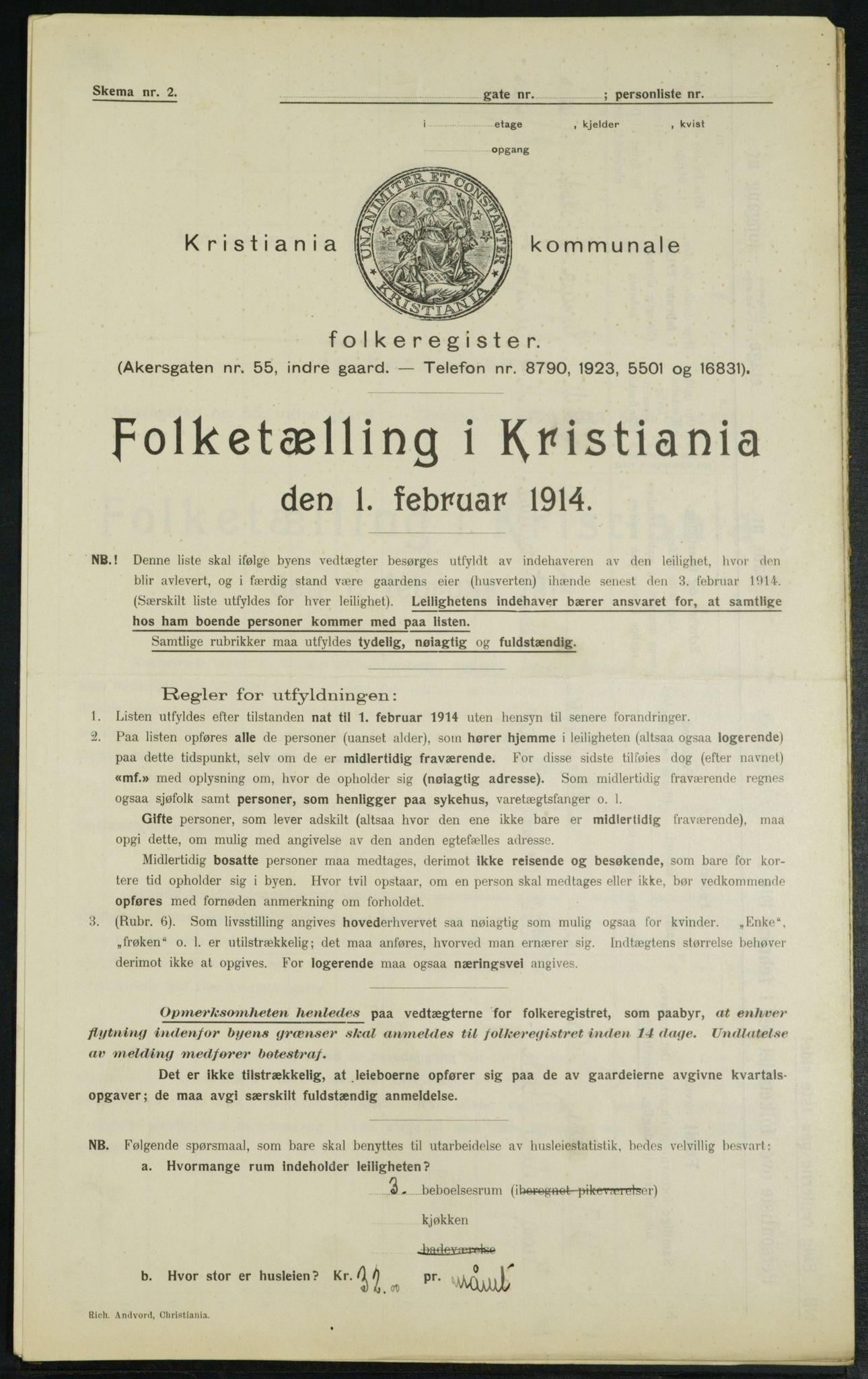 OBA, Municipal Census 1914 for Kristiania, 1914, p. 15987