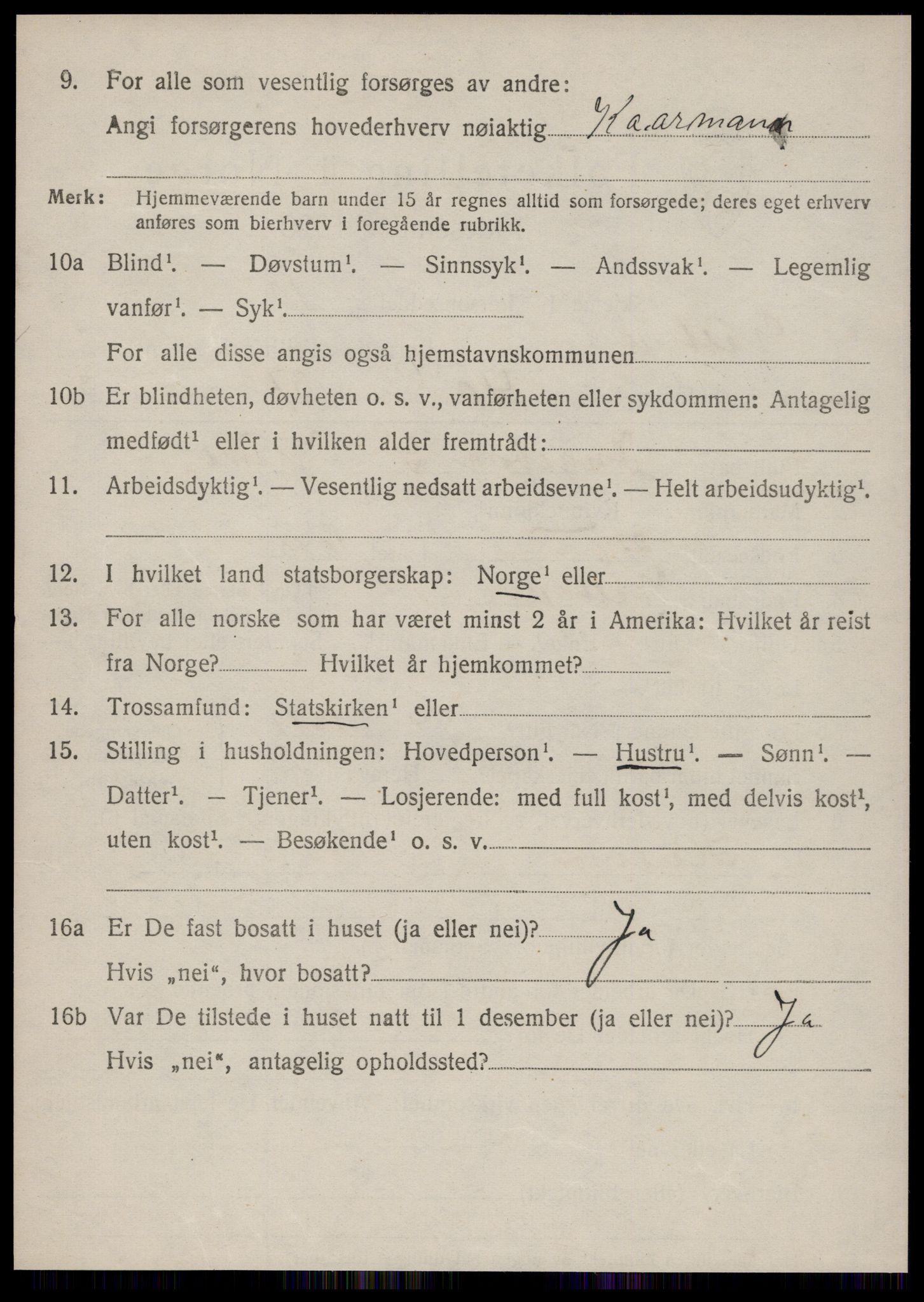 SAT, 1920 census for Vestnes, 1920, p. 1698