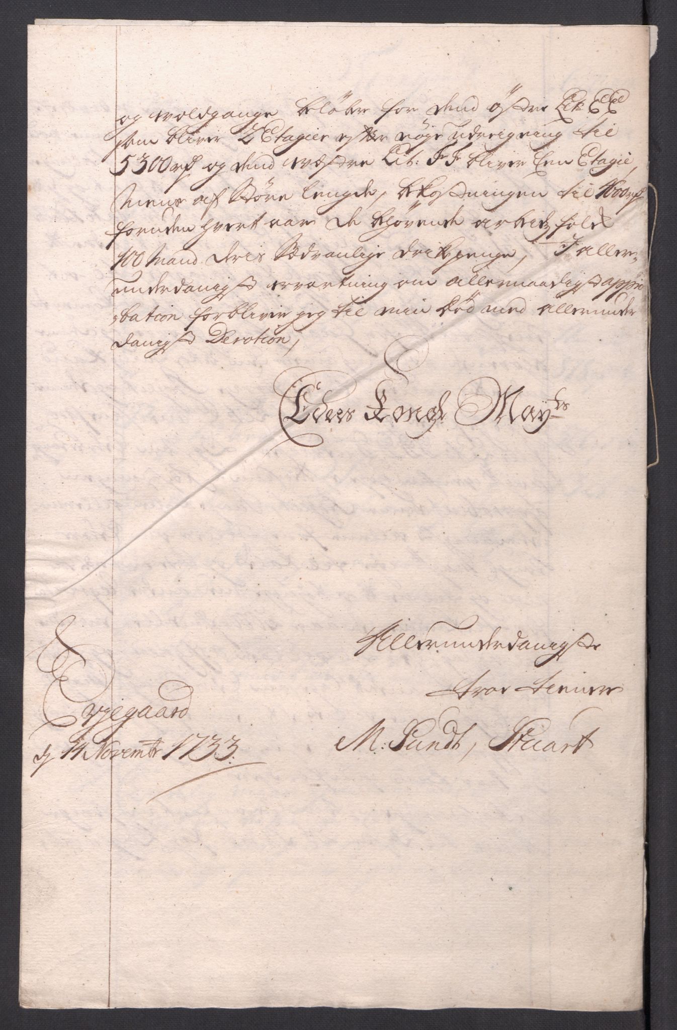 Kommanderende general (KG I) med Det norske krigsdirektorium, AV/RA-EA-5419/D/L0154: Fredriksten festning: Brev, inventarfortegnelser og regnskapsekstrakter, 1730-1739, p. 156