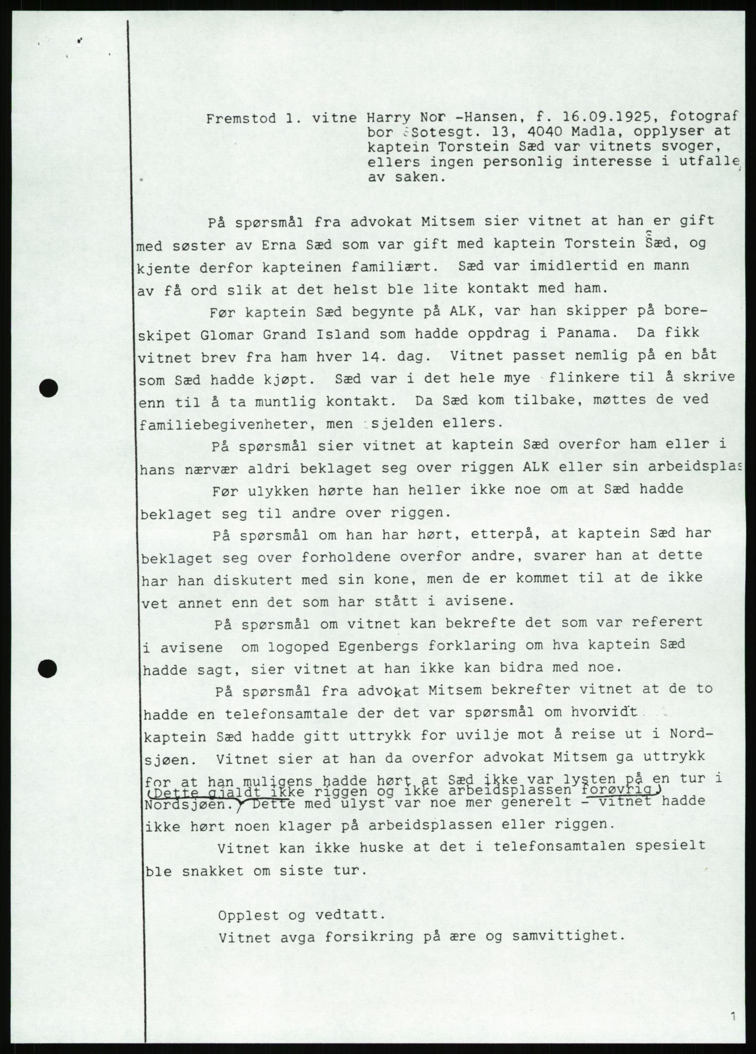 Pa 1503 - Stavanger Drilling AS, AV/SAST-A-101906/Da/L0001: Alexander L. Kielland - Begrensningssak Stavanger byrett, 1986, p. 48