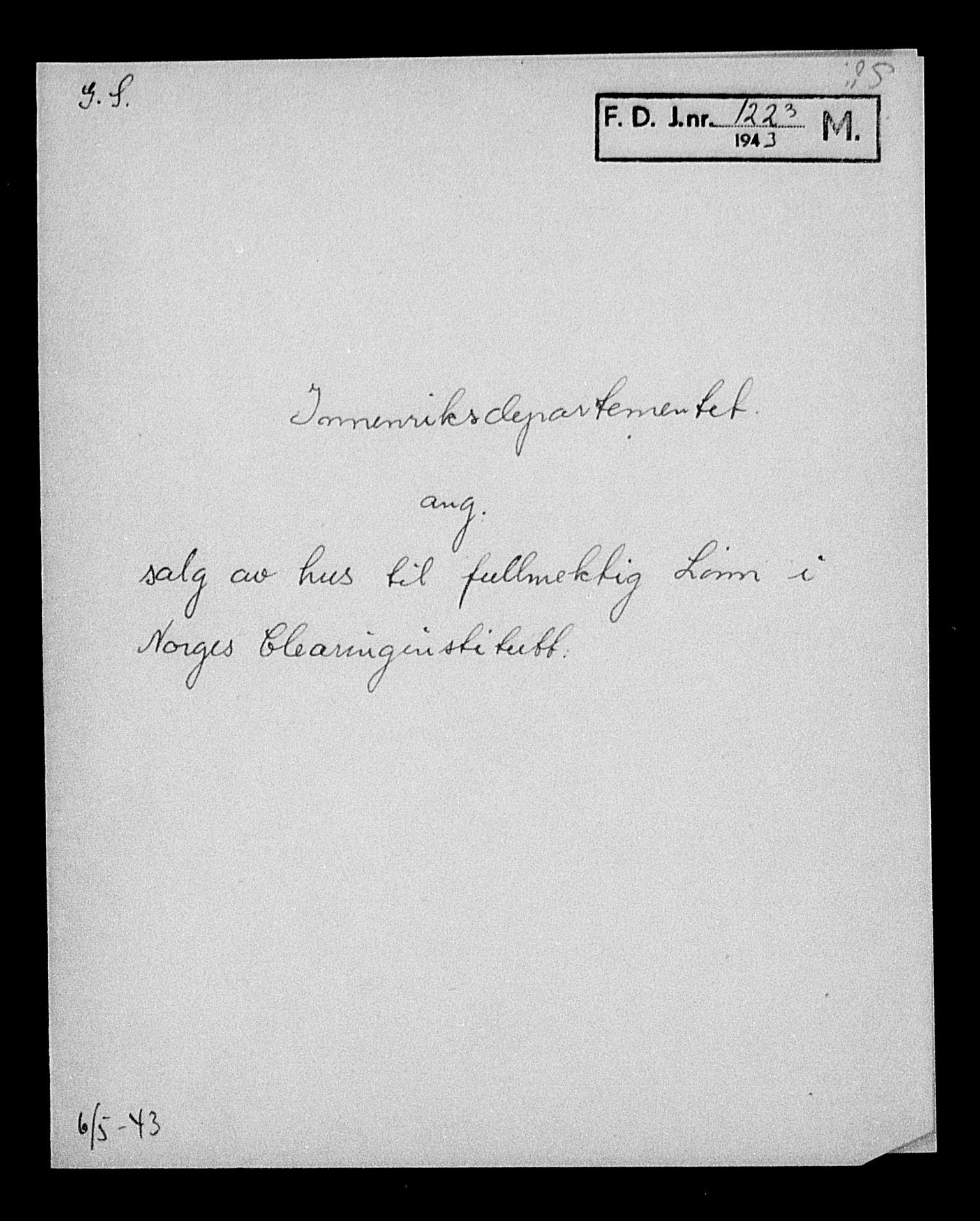 Justisdepartementet, Tilbakeføringskontoret for inndratte formuer, AV/RA-S-1564/H/Hc/Hcc/L0939: --, 1945-1947, p. 401