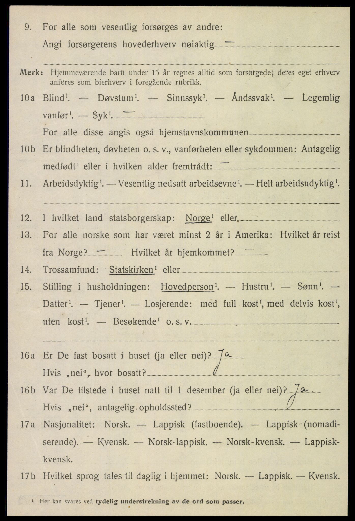 SAT, 1920 census for Leksvik, 1920, p. 2893