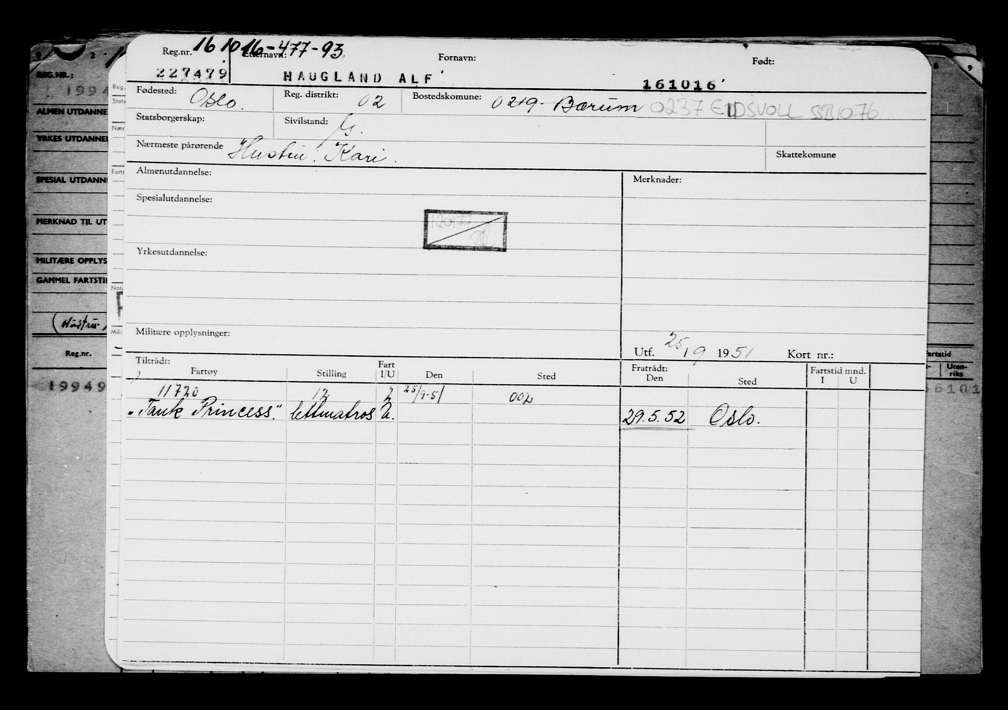 Direktoratet for sjømenn, AV/RA-S-3545/G/Gb/L0143: Hovedkort, 1916, p. 245