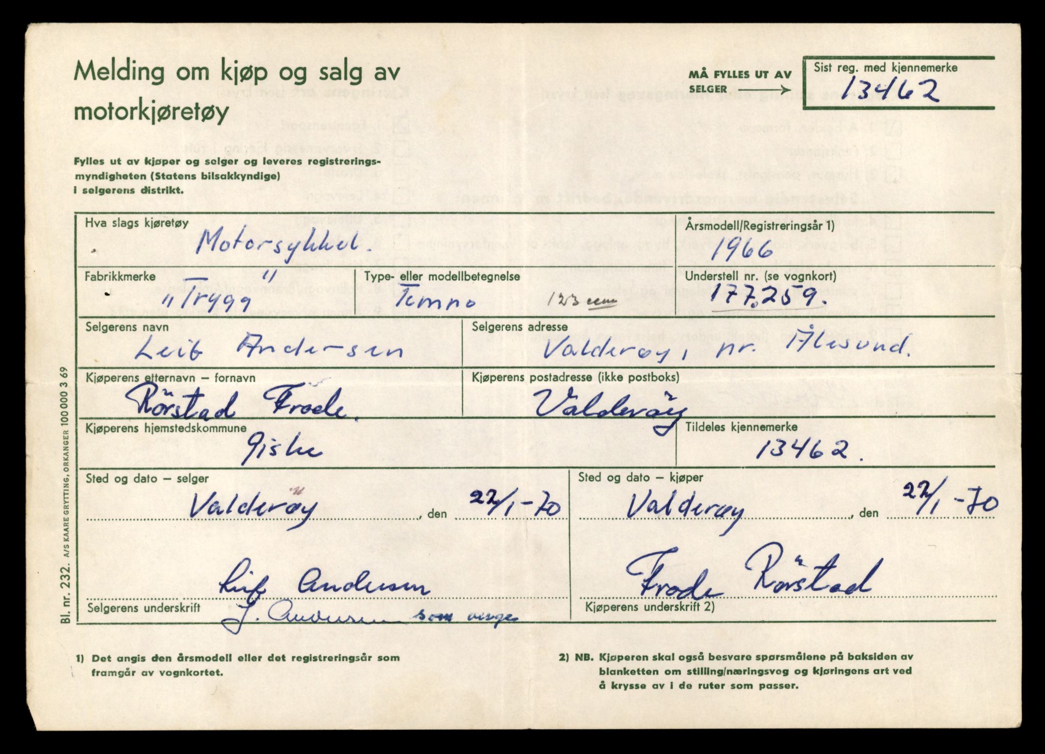 Møre og Romsdal vegkontor - Ålesund trafikkstasjon, AV/SAT-A-4099/F/Fe/L0039: Registreringskort for kjøretøy T 13361 - T 13530, 1927-1998, p. 1741