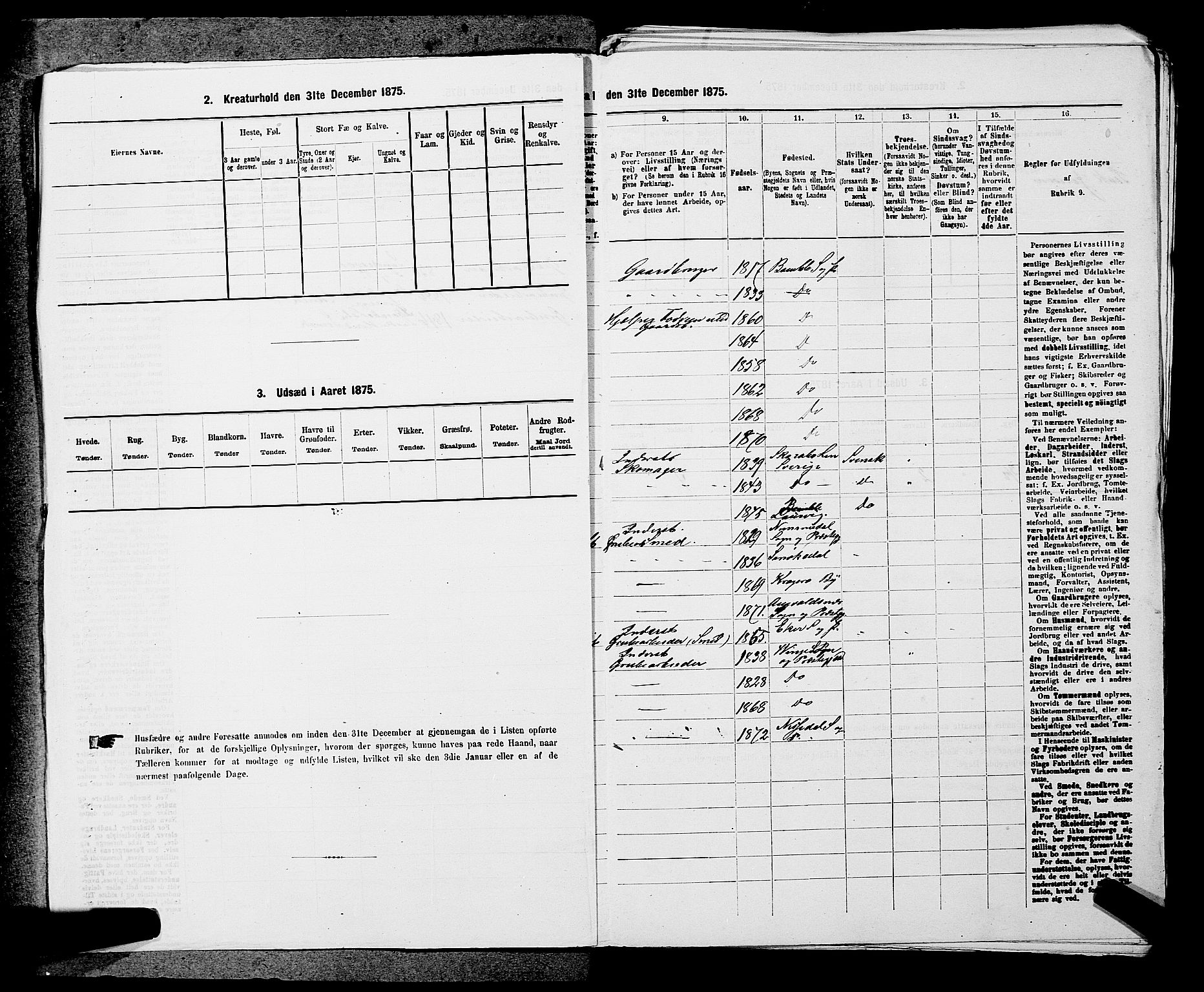 SAKO, 1875 census for 0814L Bamble/Bamble, 1875, p. 1180