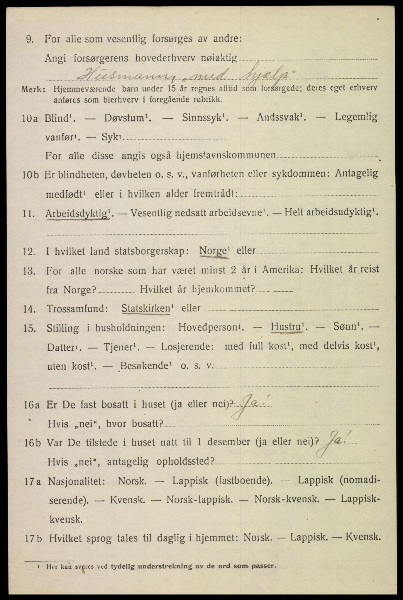 SAT, 1920 census for Borge, 1920, p. 9814