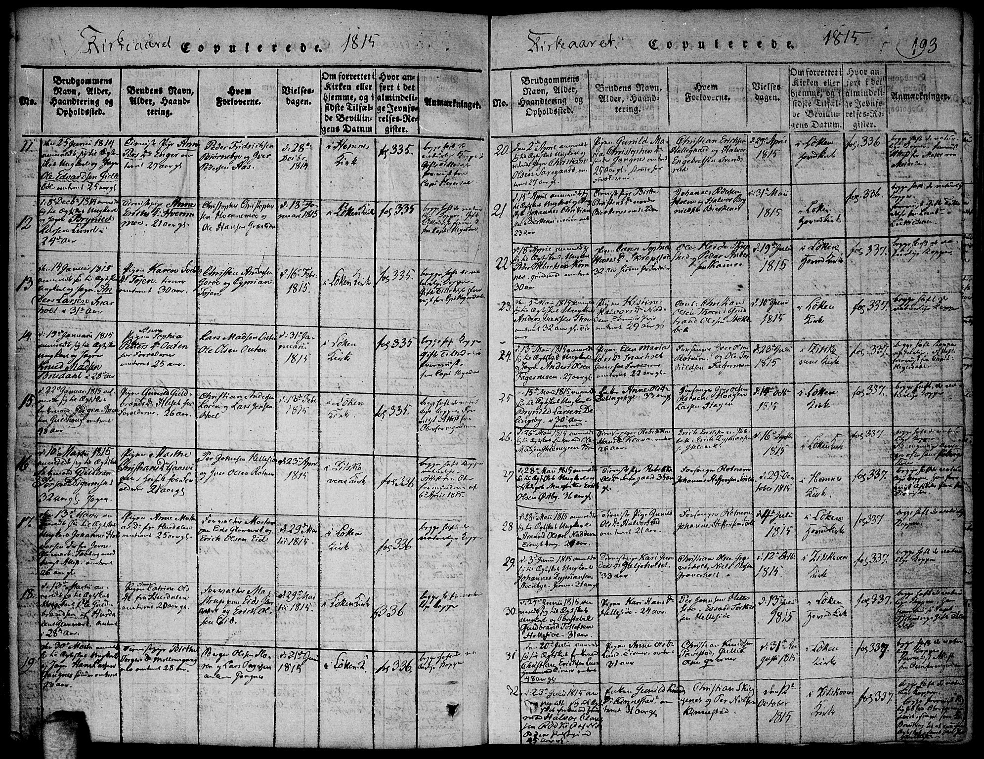 Høland prestekontor Kirkebøker, AV/SAO-A-10346a/F/Fa/L0007: Parish register (official) no. I 7, 1814-1827, p. 193