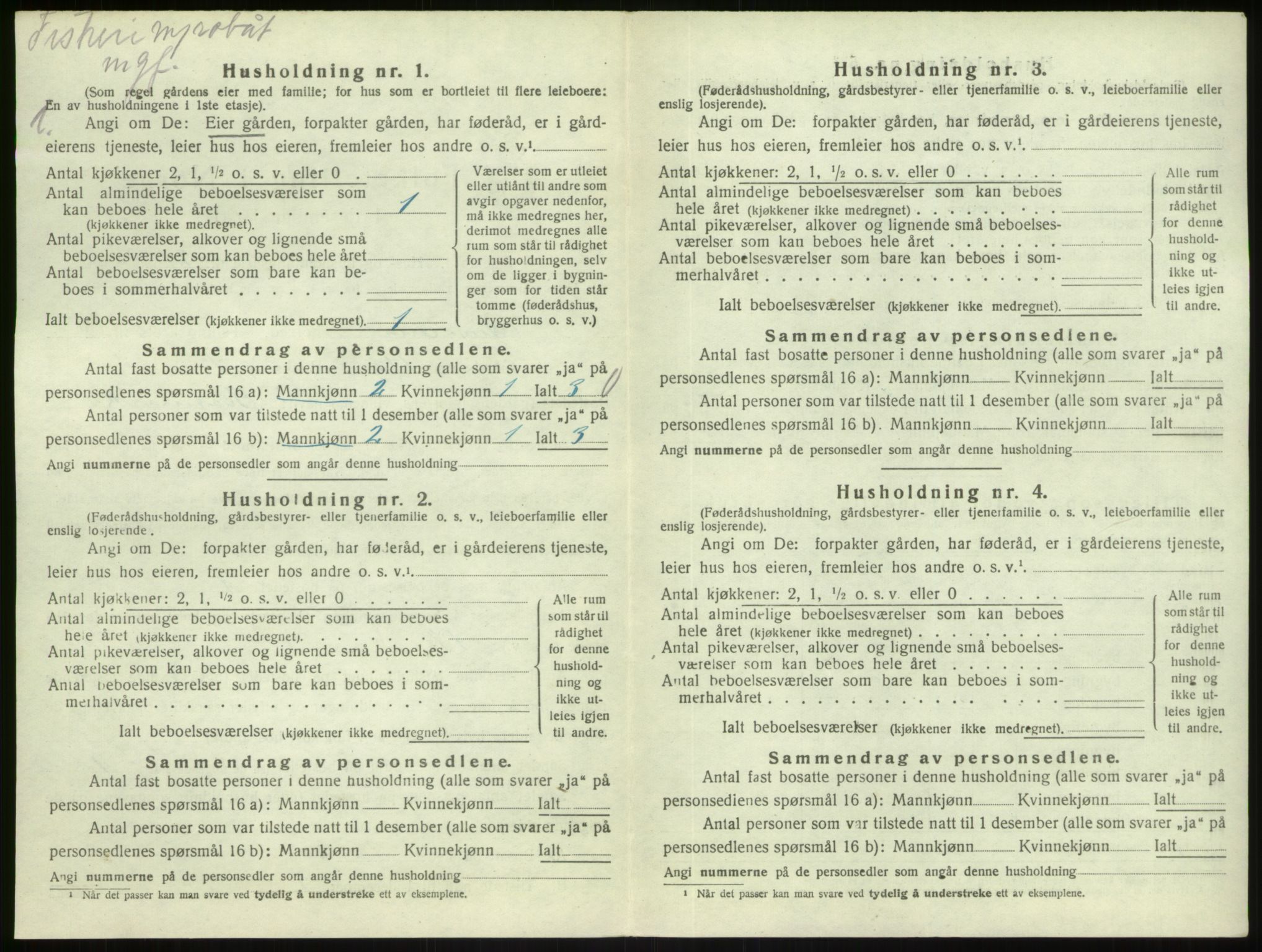 SAB, 1920 census for Austrheim, 1920, p. 761