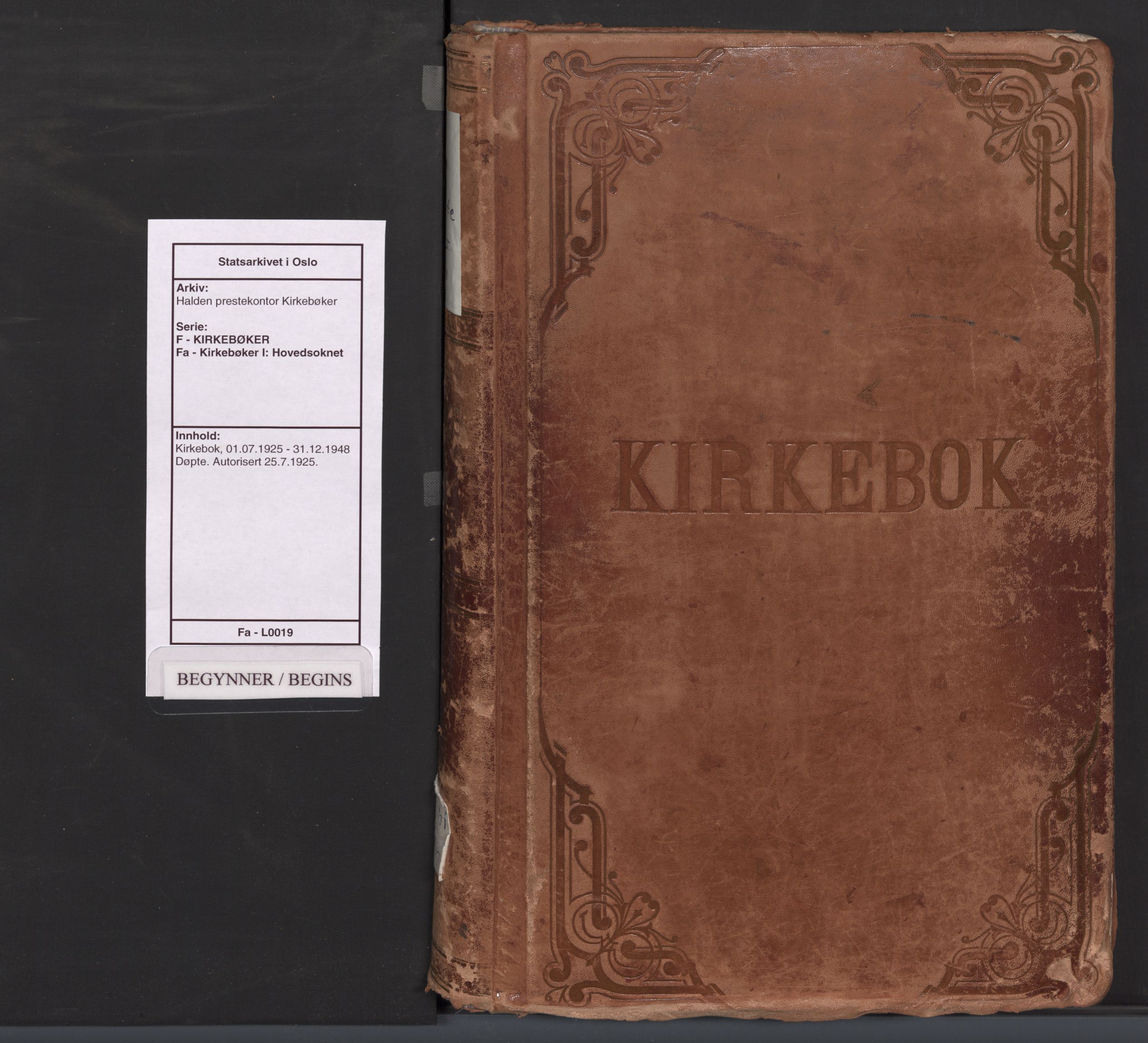 Halden prestekontor Kirkebøker, SAO/A-10909/F/Fa/L0019: Parish register (official) no. I 19, 1925-1948