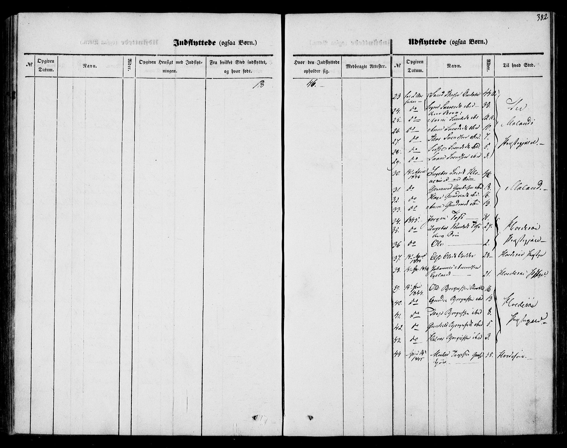 Mo kirkebøker, SAKO/A-286/F/Fa/L0005: Parish register (official) no. I 5, 1844-1864, p. 382