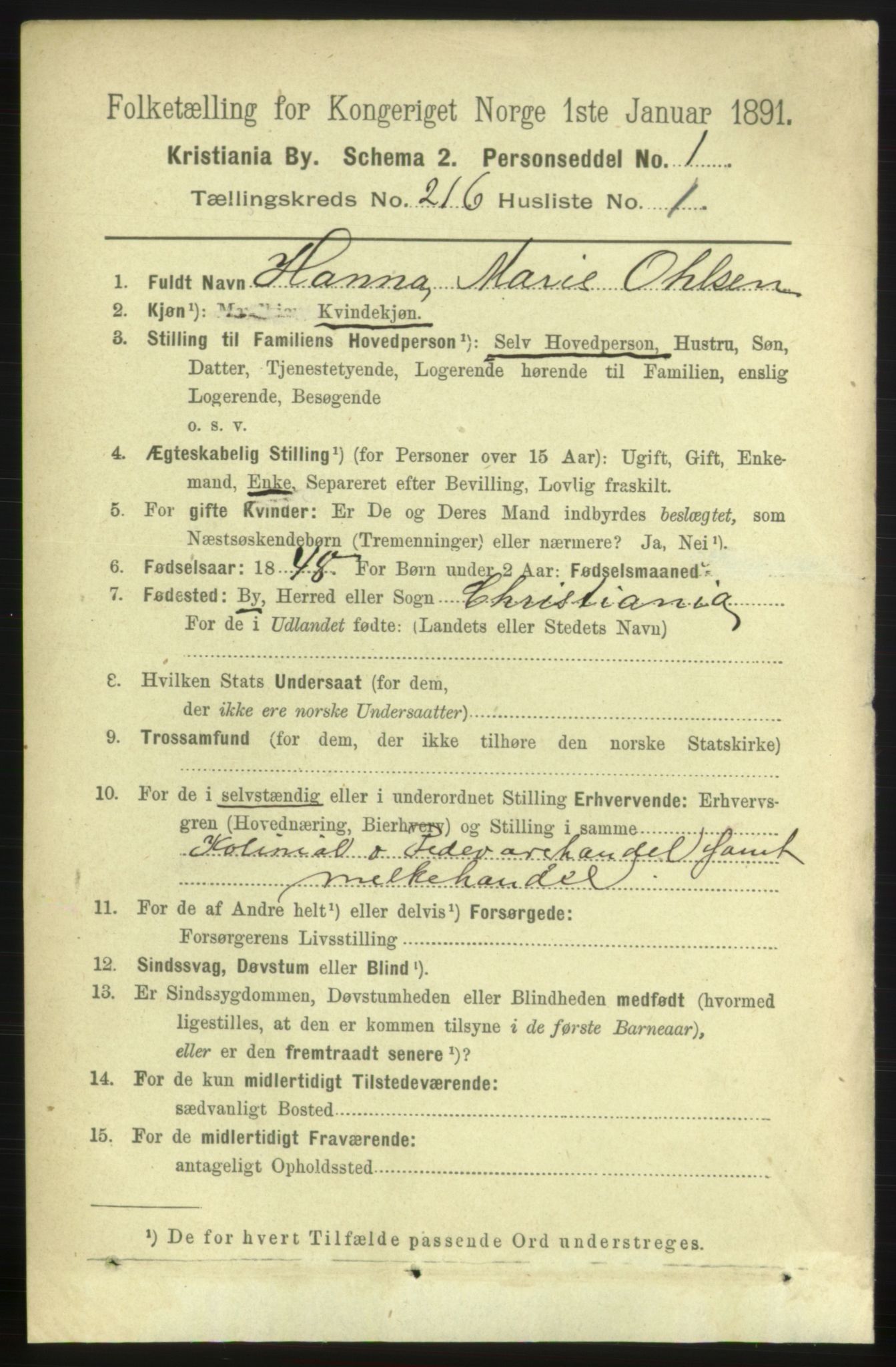 RA, 1891 census for 0301 Kristiania, 1891, p. 128021