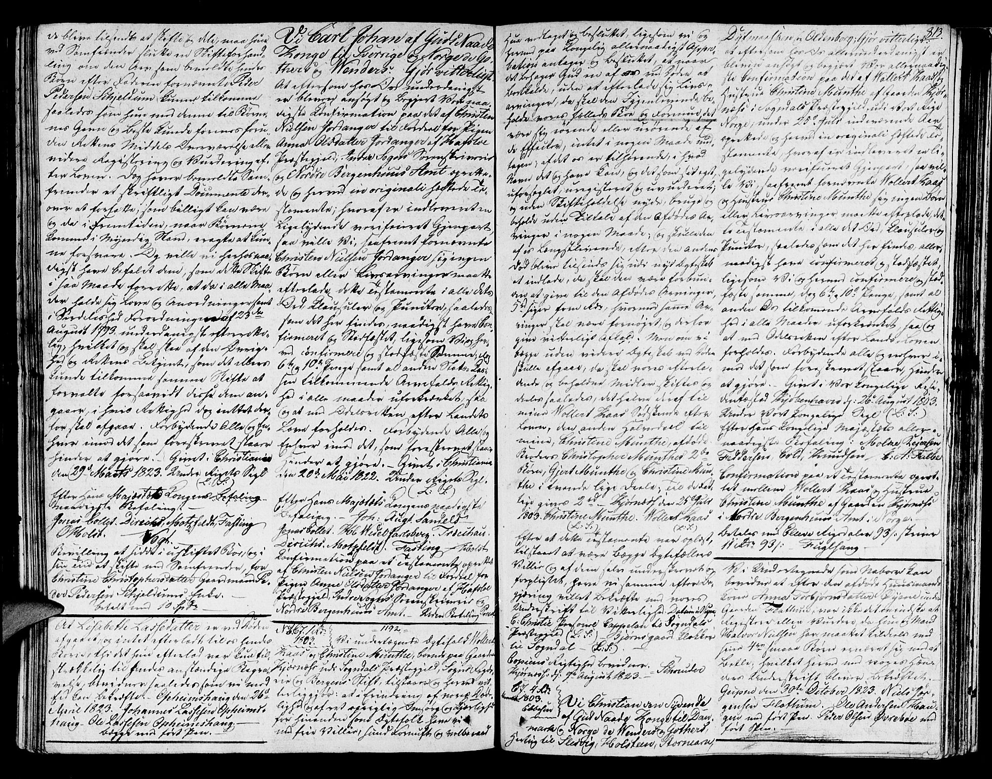Indre Sogn tingrett, AV/SAB-A-3301/1/H/Ha/L0013b: Skifteprotokoll 13b, 1820-1823, p. 812b-813a