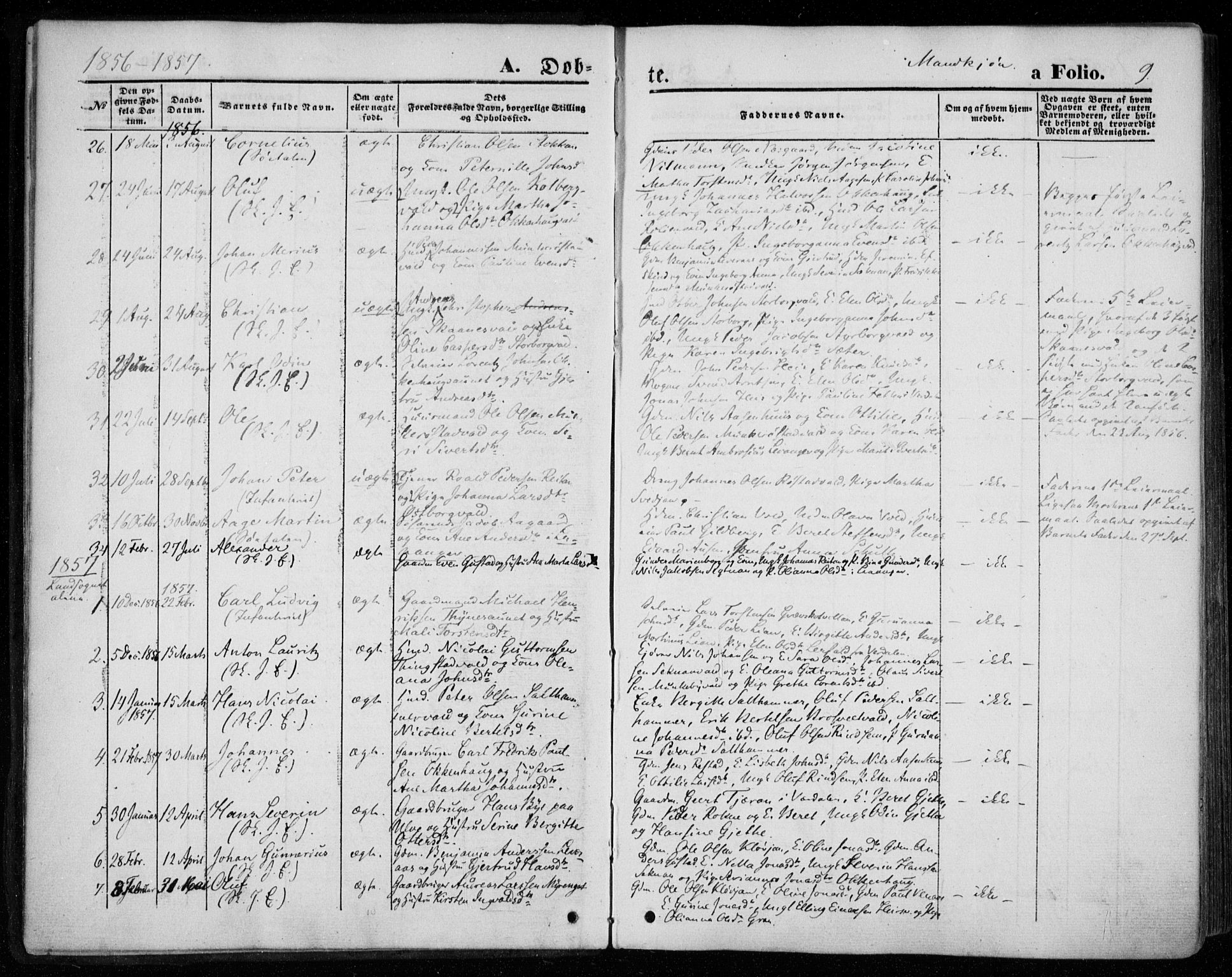 Ministerialprotokoller, klokkerbøker og fødselsregistre - Nord-Trøndelag, SAT/A-1458/720/L0184: Parish register (official) no. 720A02 /2, 1855-1863, p. 9