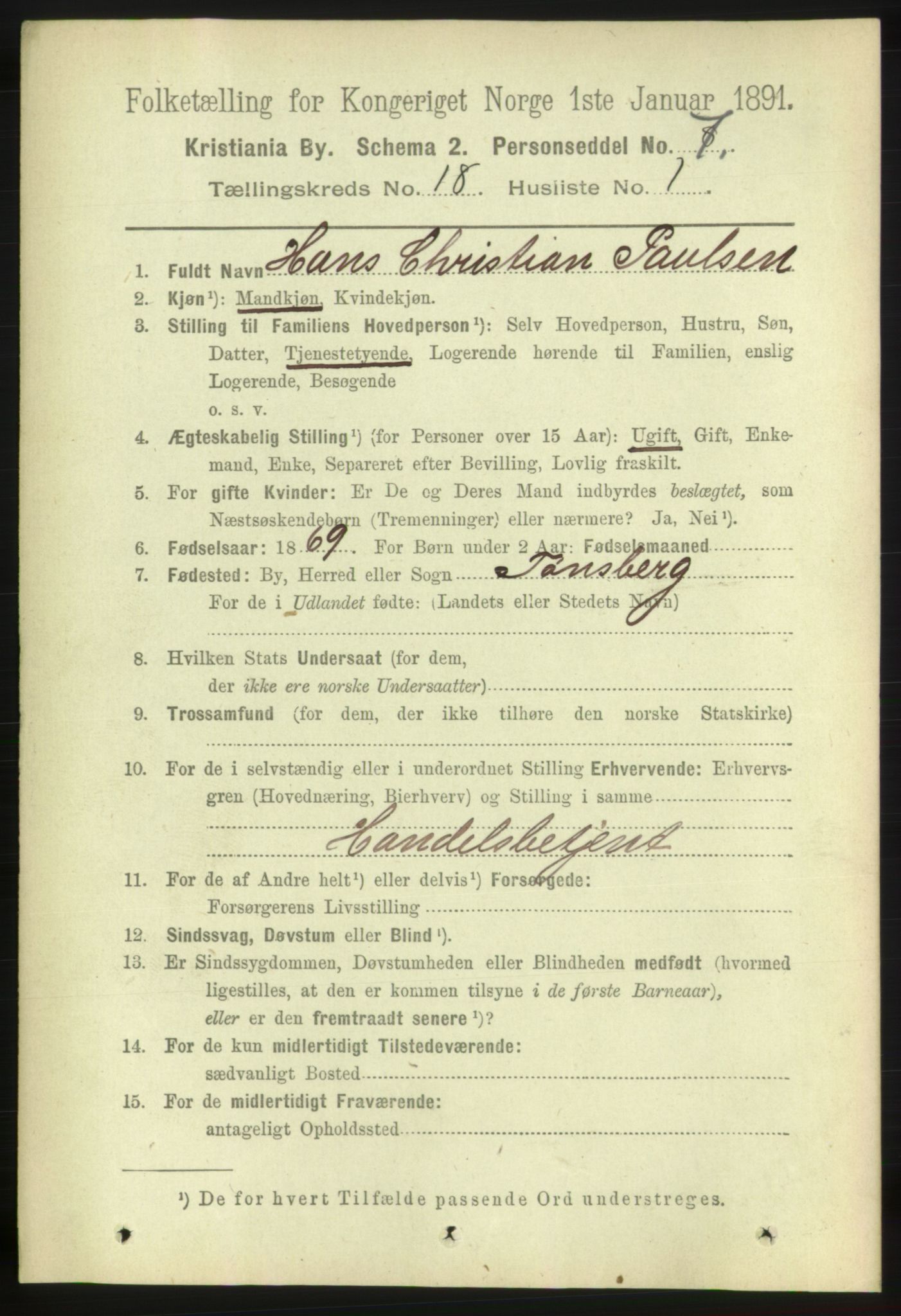 RA, 1891 census for 0301 Kristiania, 1891, p. 8924