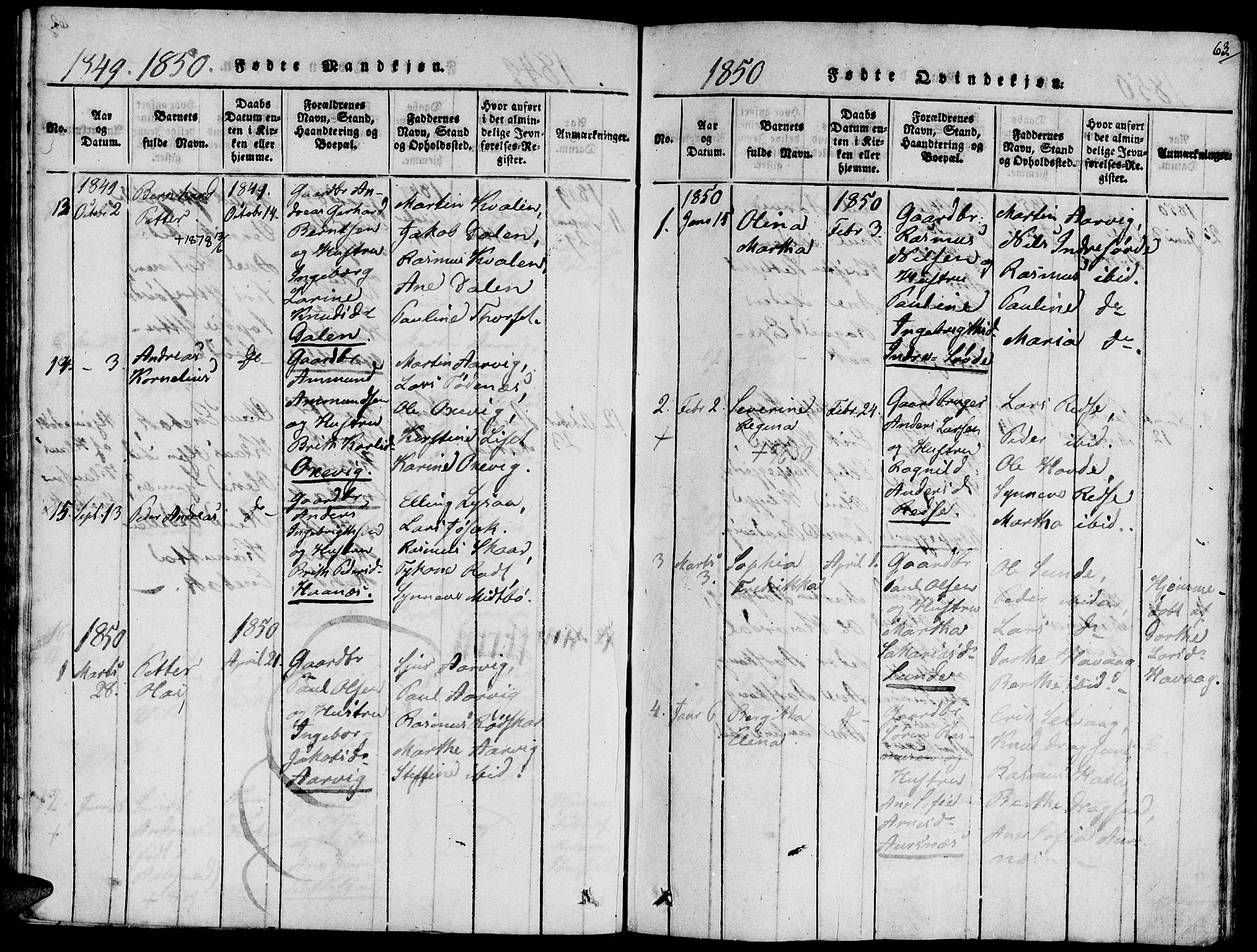 Ministerialprotokoller, klokkerbøker og fødselsregistre - Møre og Romsdal, SAT/A-1454/504/L0054: Parish register (official) no. 504A01, 1816-1861, p. 63