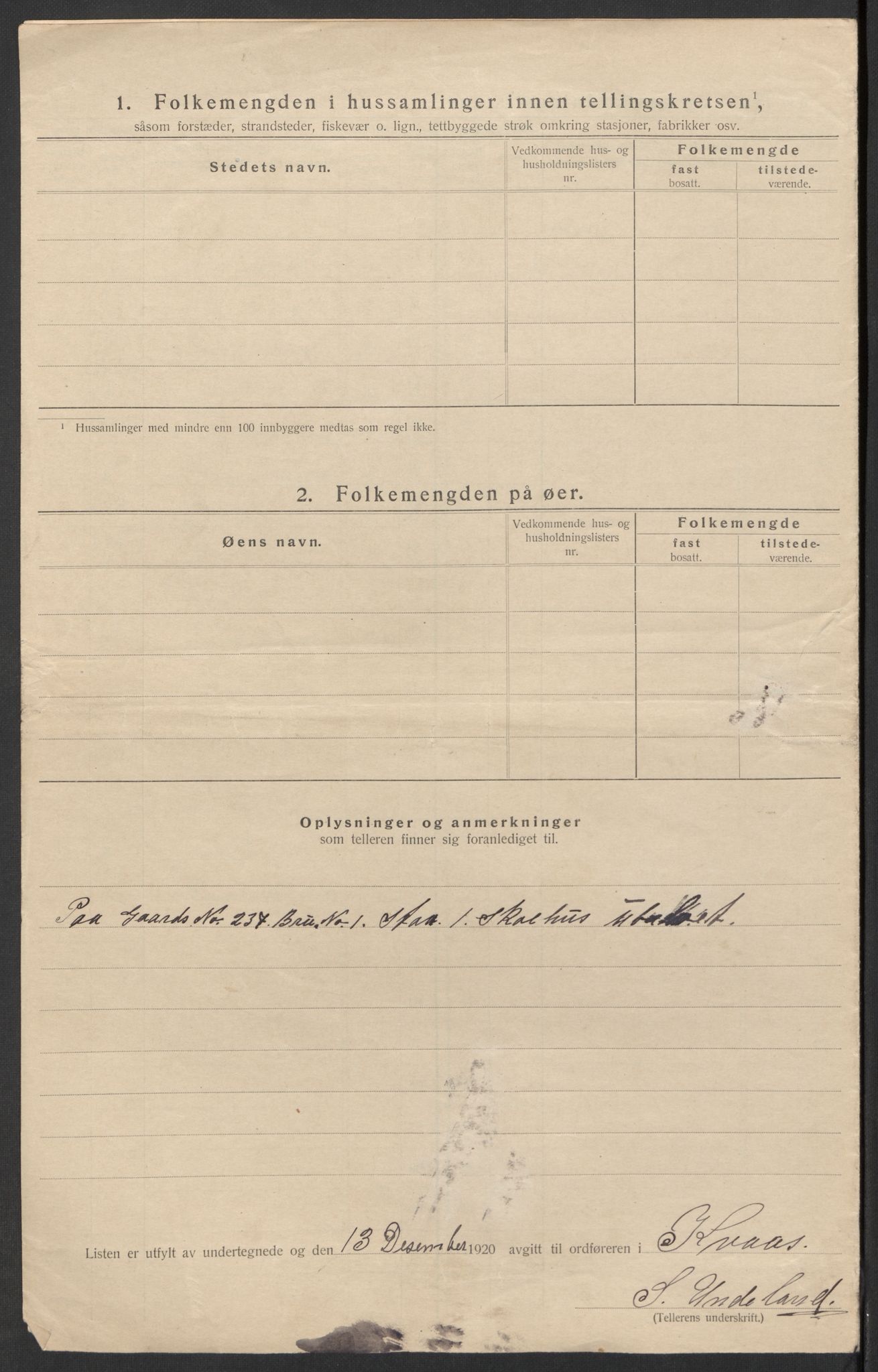 SAK, 1920 census for Kvås, 1920, p. 21