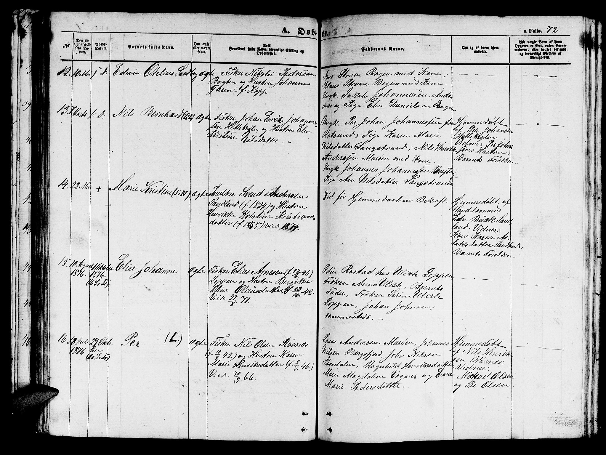 Loppa sokneprestkontor, AV/SATØ-S-1339/H/Hb/L0002klokker: Parish register (copy) no. 2, 1850-1880, p. 72