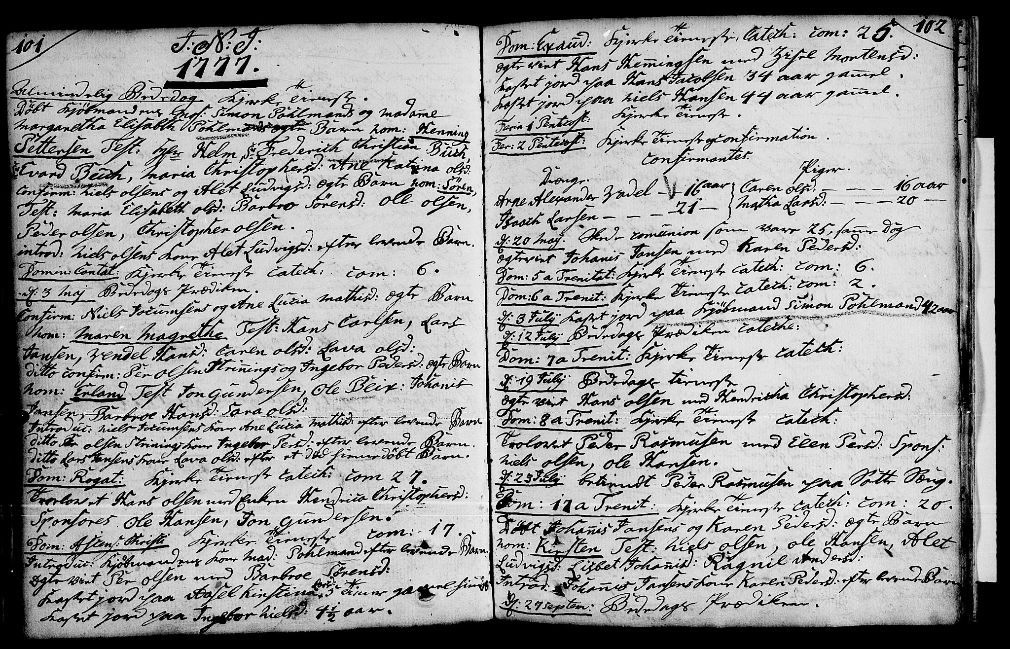 Loppa sokneprestkontor, SATØ/S-1339/H/Ha/L0001kirke: Parish register (official) no. 1 /2, 1753-1784, p. 101-102