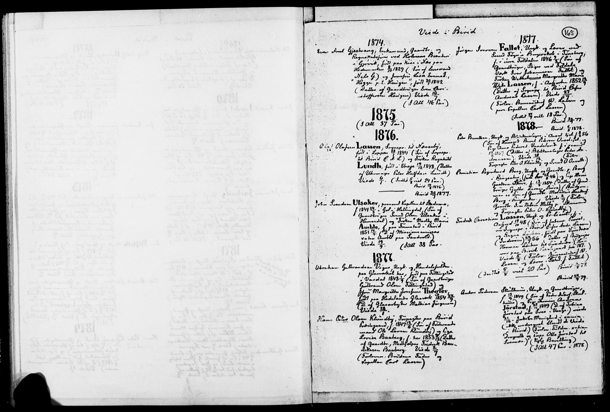 Lassens samlinger, RA/PA-0051/F/Fc: Parish register (official) no. L0081, 1730-1879, p. 165