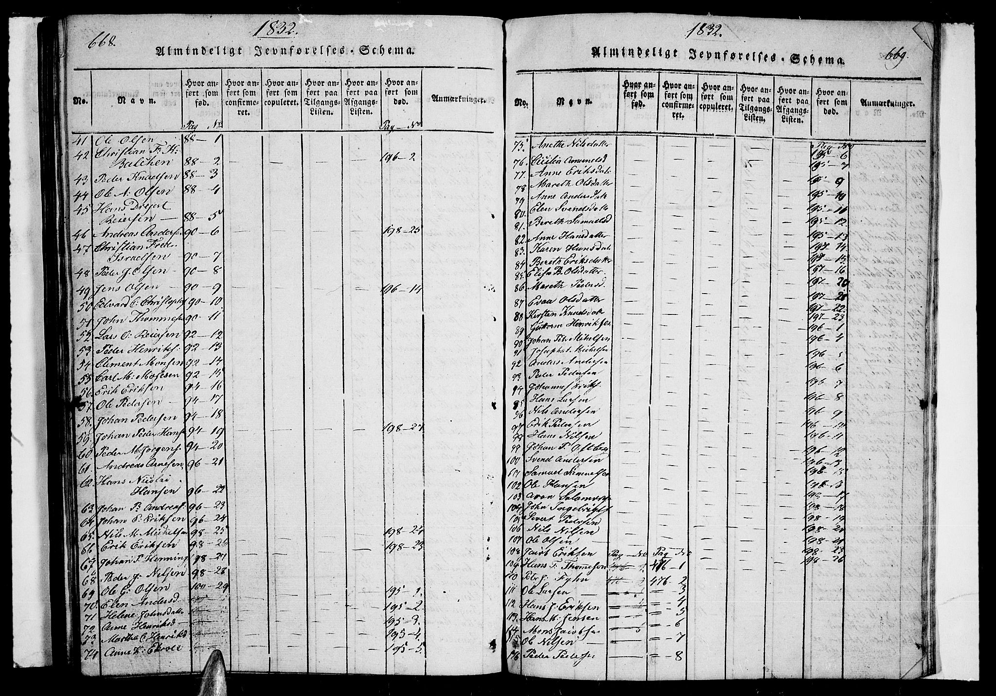 Lyngen sokneprestembete, AV/SATØ-S-1289/H/He/Heb/L0001klokker: Parish register (copy) no. 1, 1826-1838, p. 668-669