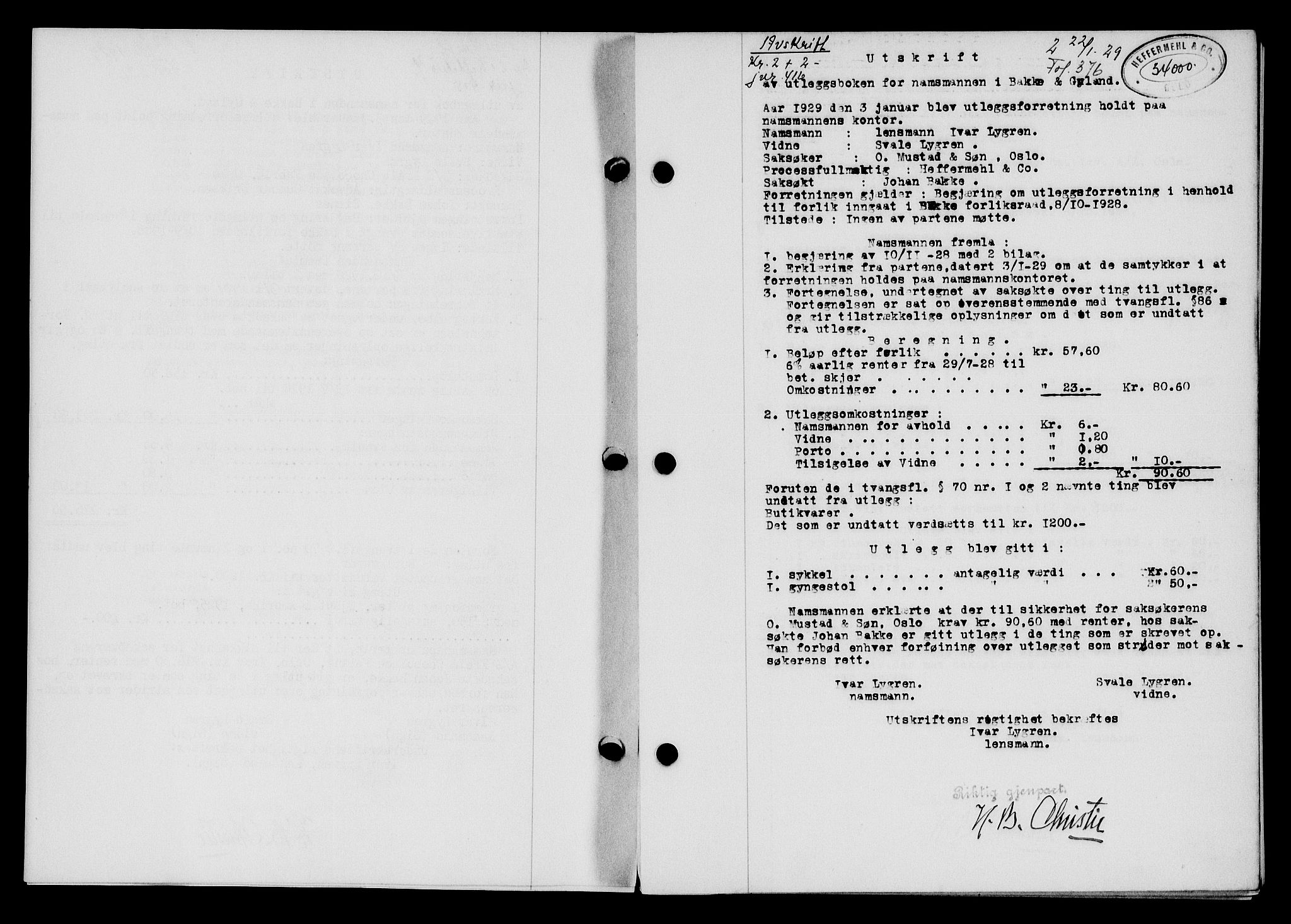 Flekkefjord sorenskriveri, SAK/1221-0001/G/Gb/Gba/L0044: Mortgage book no. 42, 1928-1929, Deed date: 22.01.1929