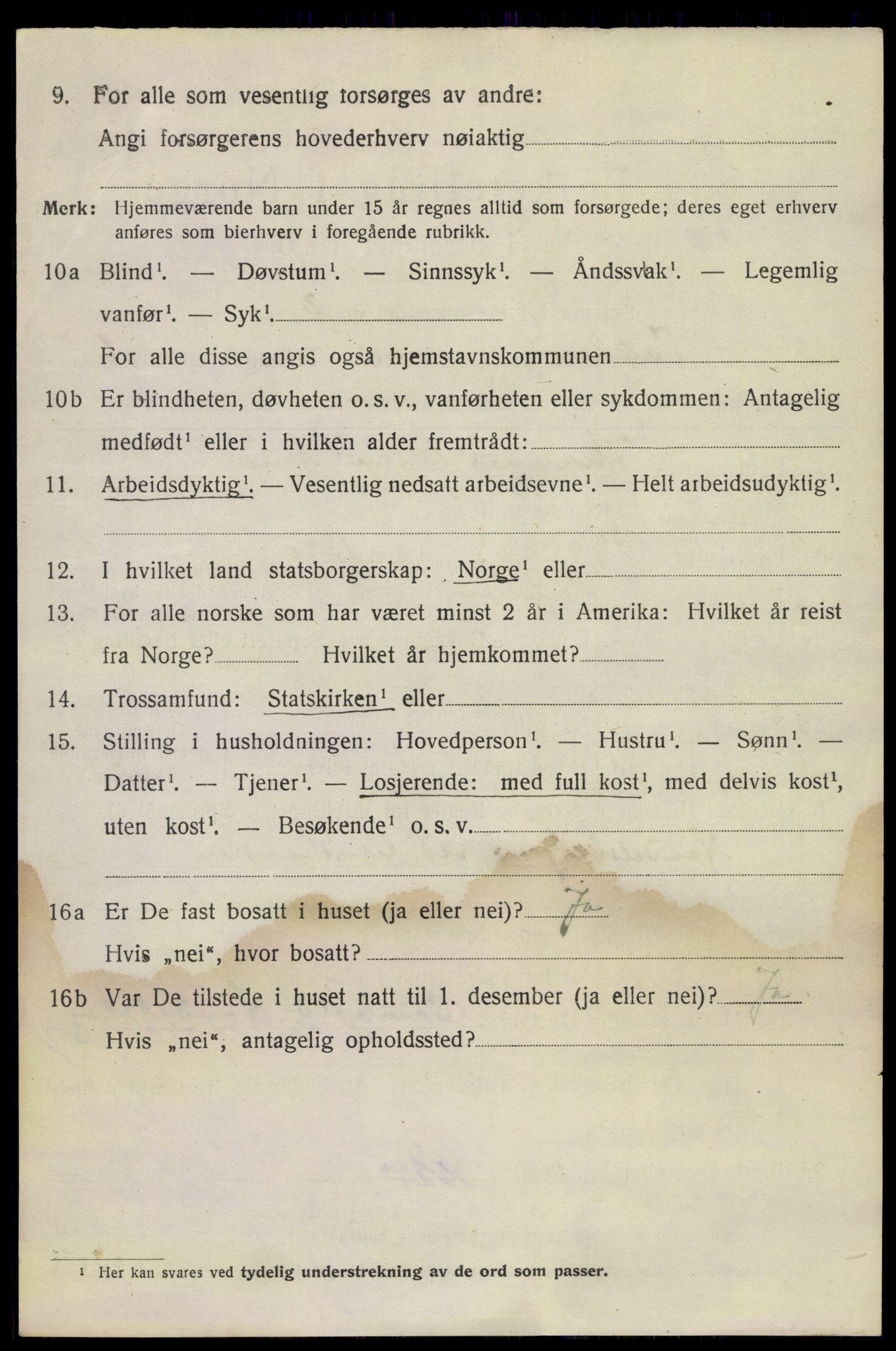 SAKO, 1920 census for Sauherad, 1920, p. 5086