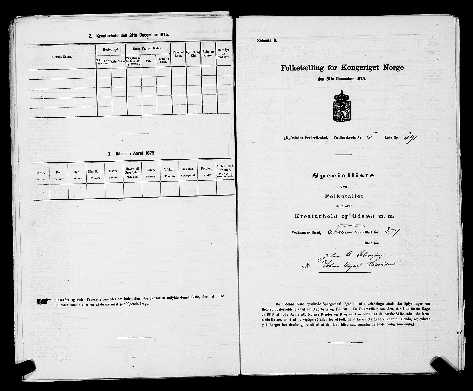 RA, 1875 census for 0103B Fredrikstad/Fredrikstad, 1875, p. 921