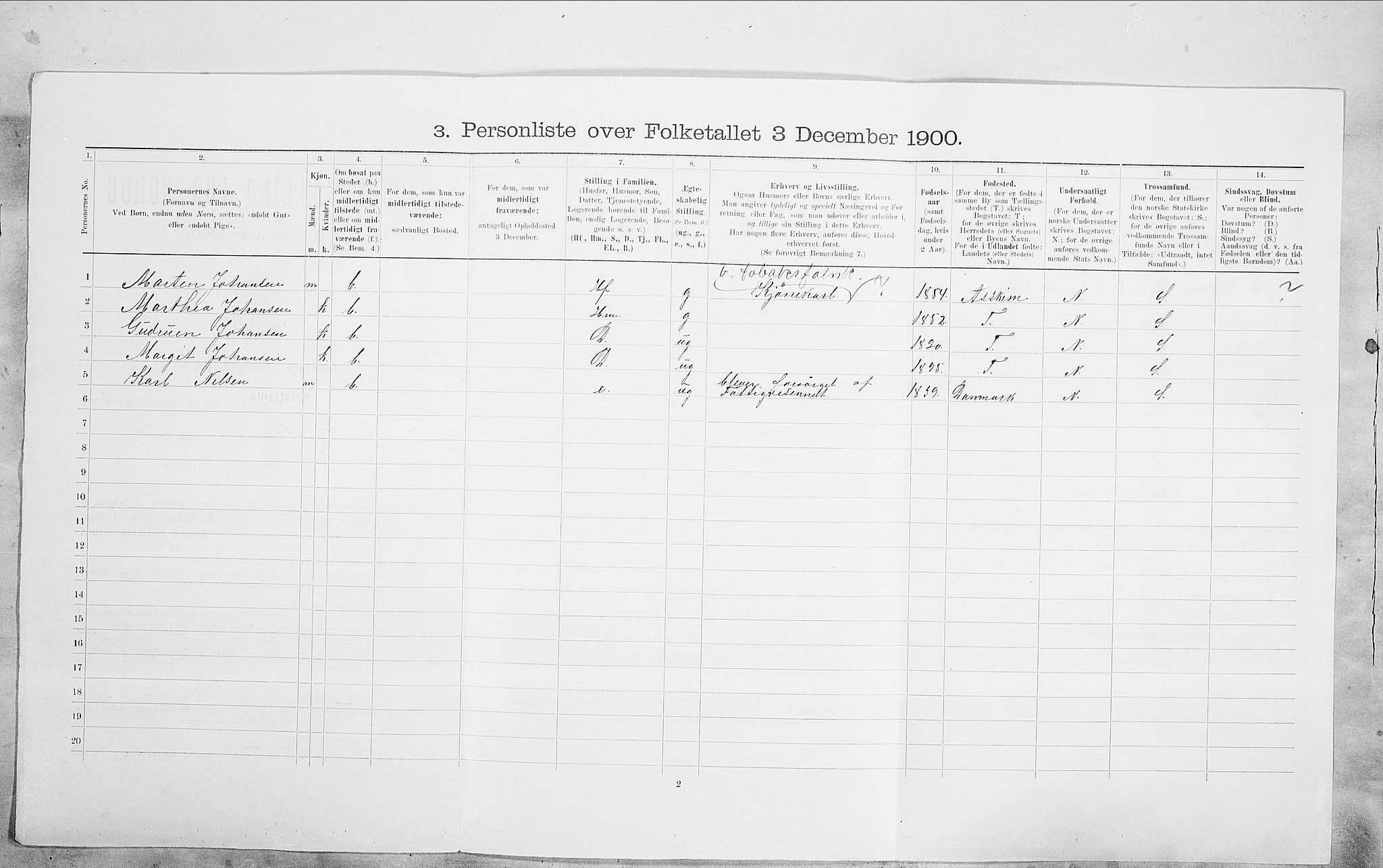 SAO, 1900 census for Kristiania, 1900, p. 89344