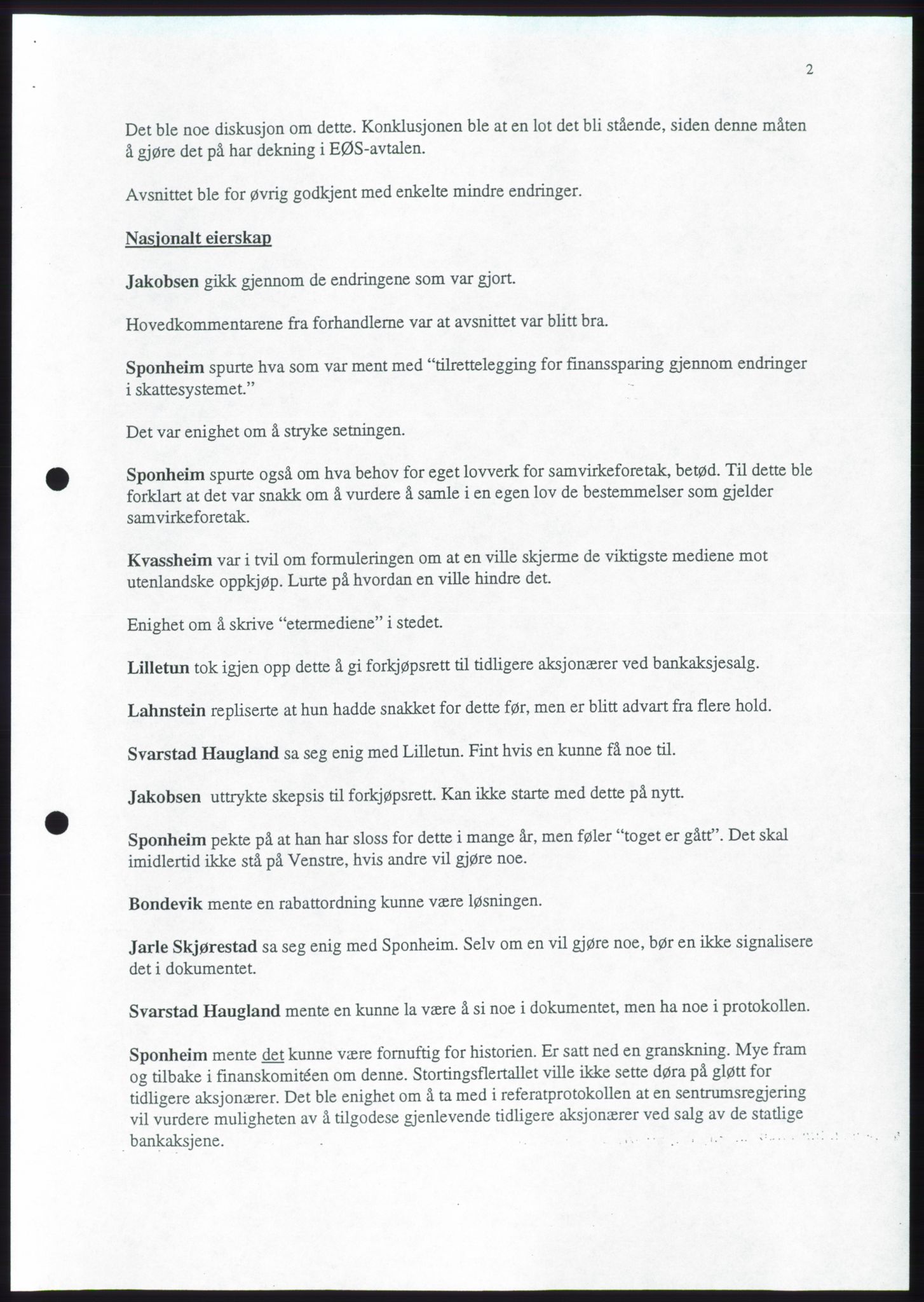 Forhandlingene mellom Kristelig Folkeparti, Senterpartiet og Venstre om dannelse av regjering, RA/PA-1073/A/L0001: Forhandlingsprotokoller, 1997, p. 116