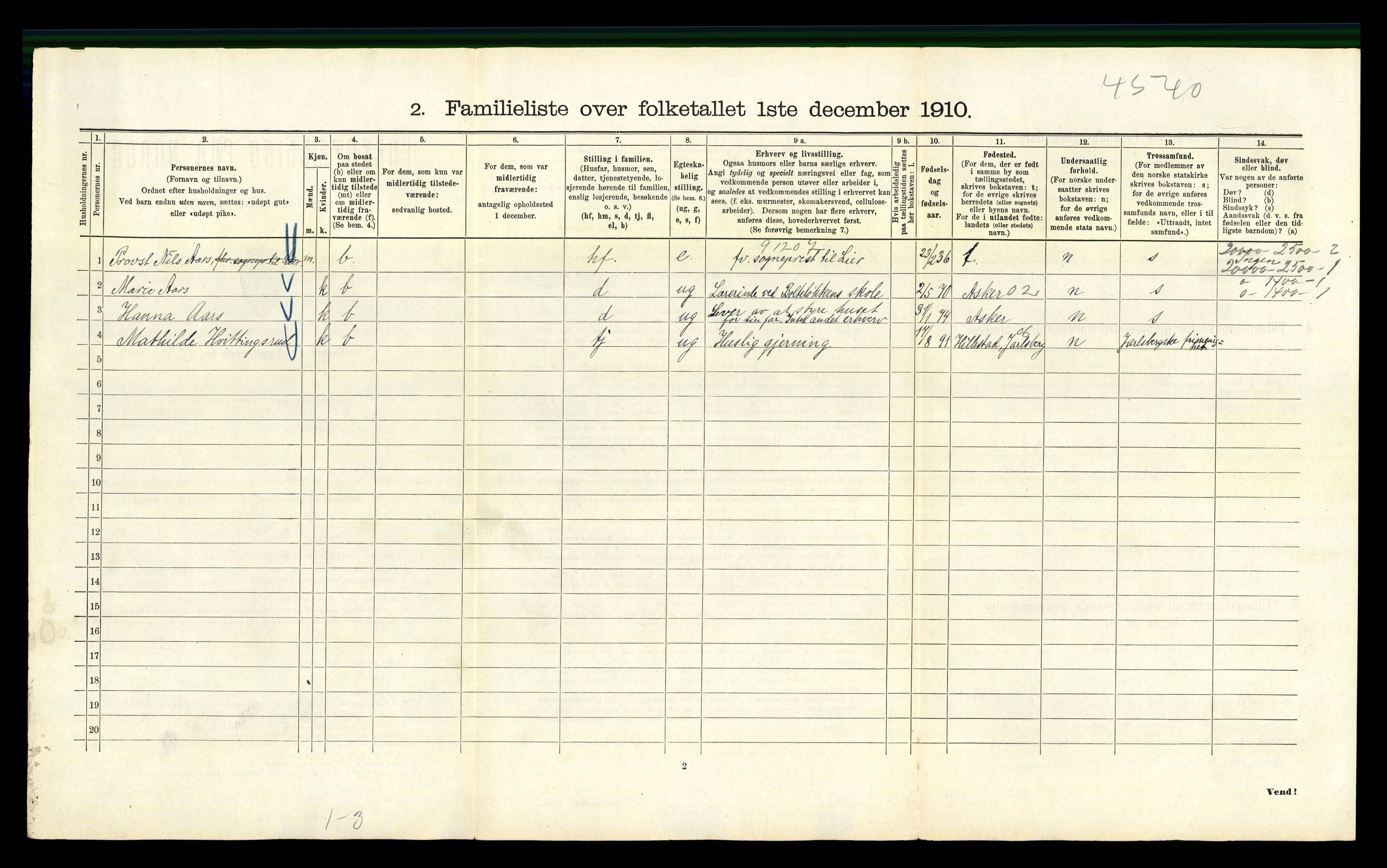 RA, 1910 census for Kristiania, 1910, p. 39930