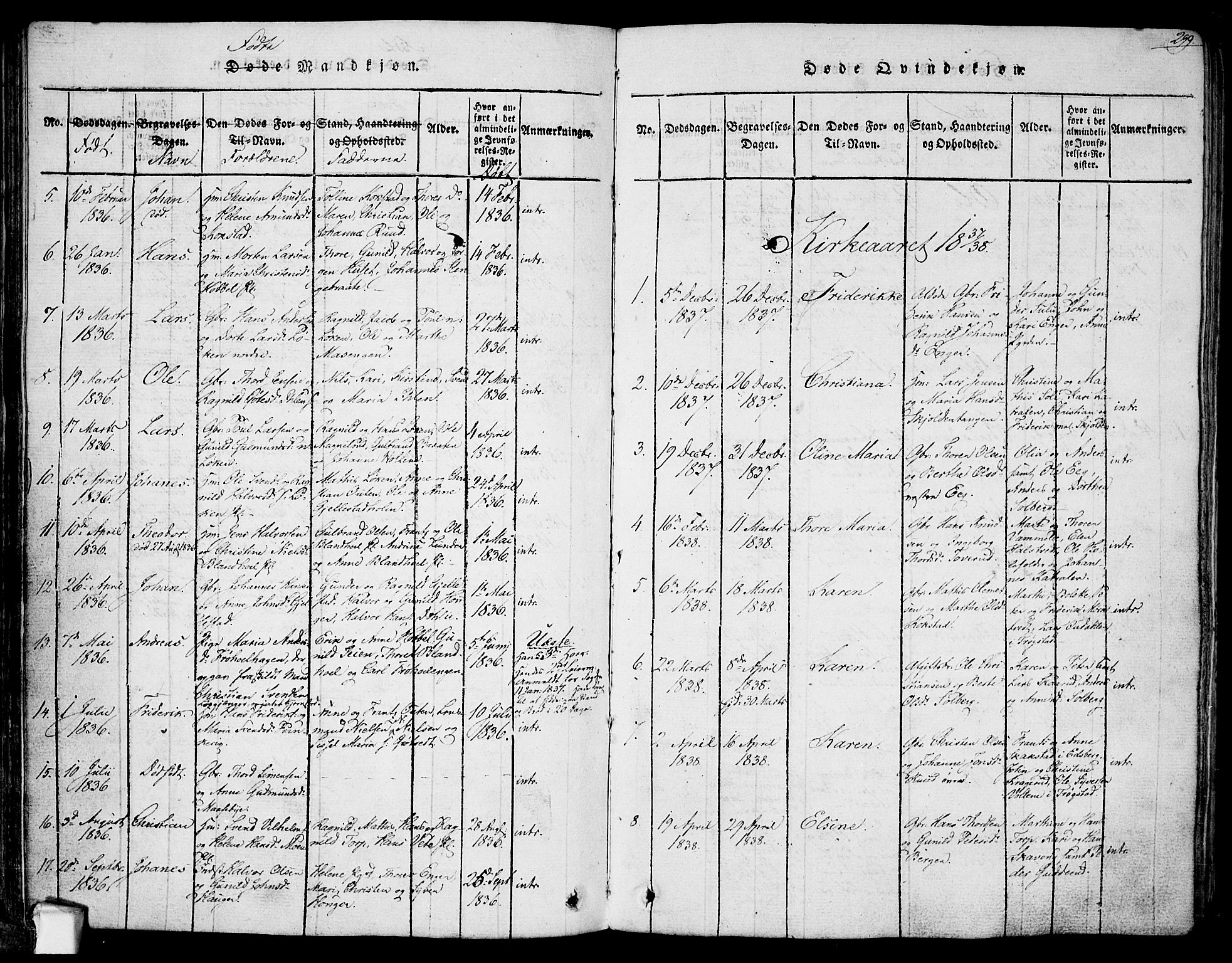 Askim prestekontor Kirkebøker, AV/SAO-A-10900/F/Fa/L0004: Parish register (official) no. 4, 1817-1846, p. 298-299