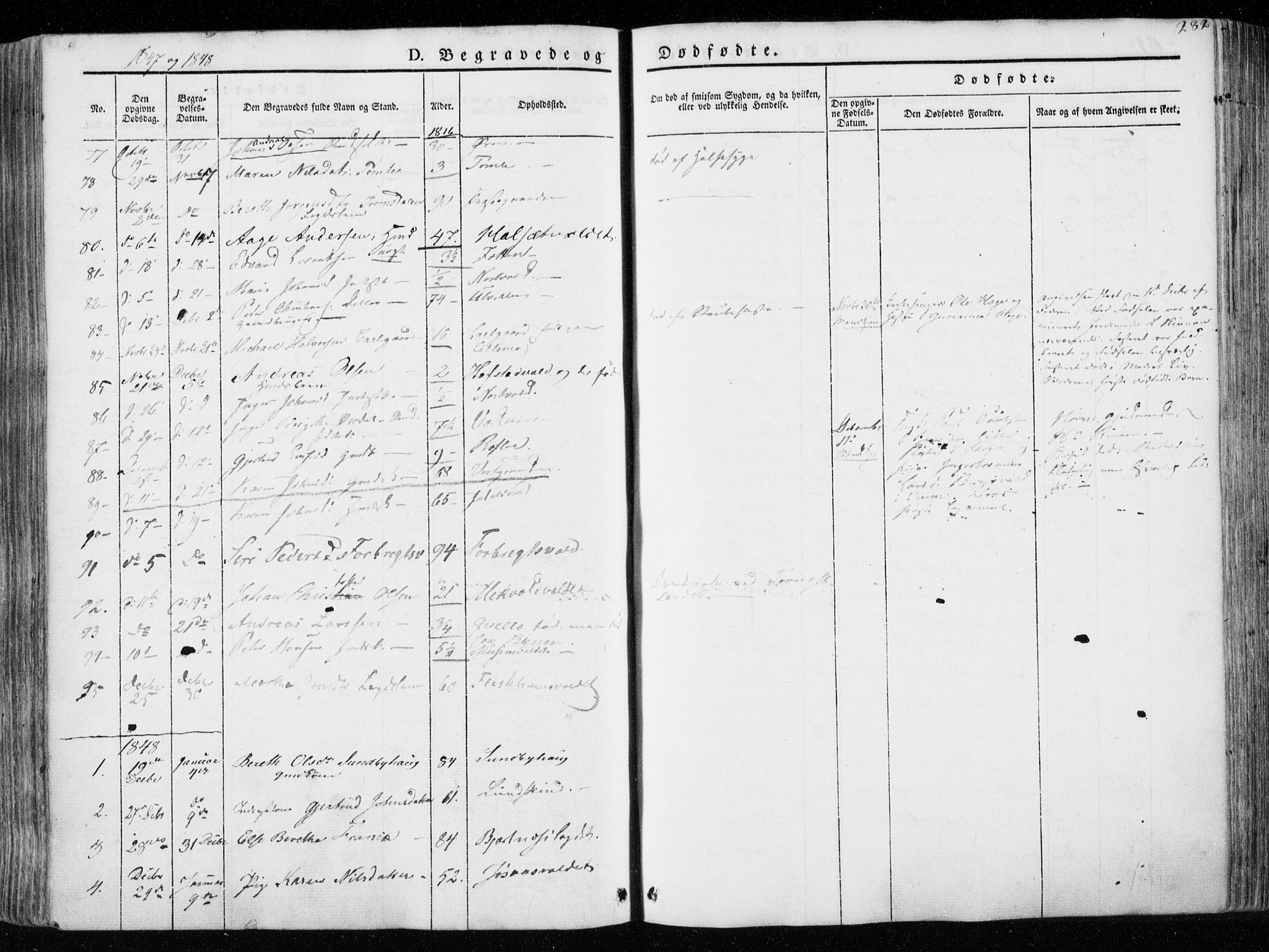 Ministerialprotokoller, klokkerbøker og fødselsregistre - Nord-Trøndelag, SAT/A-1458/723/L0239: Parish register (official) no. 723A08, 1841-1851, p. 282