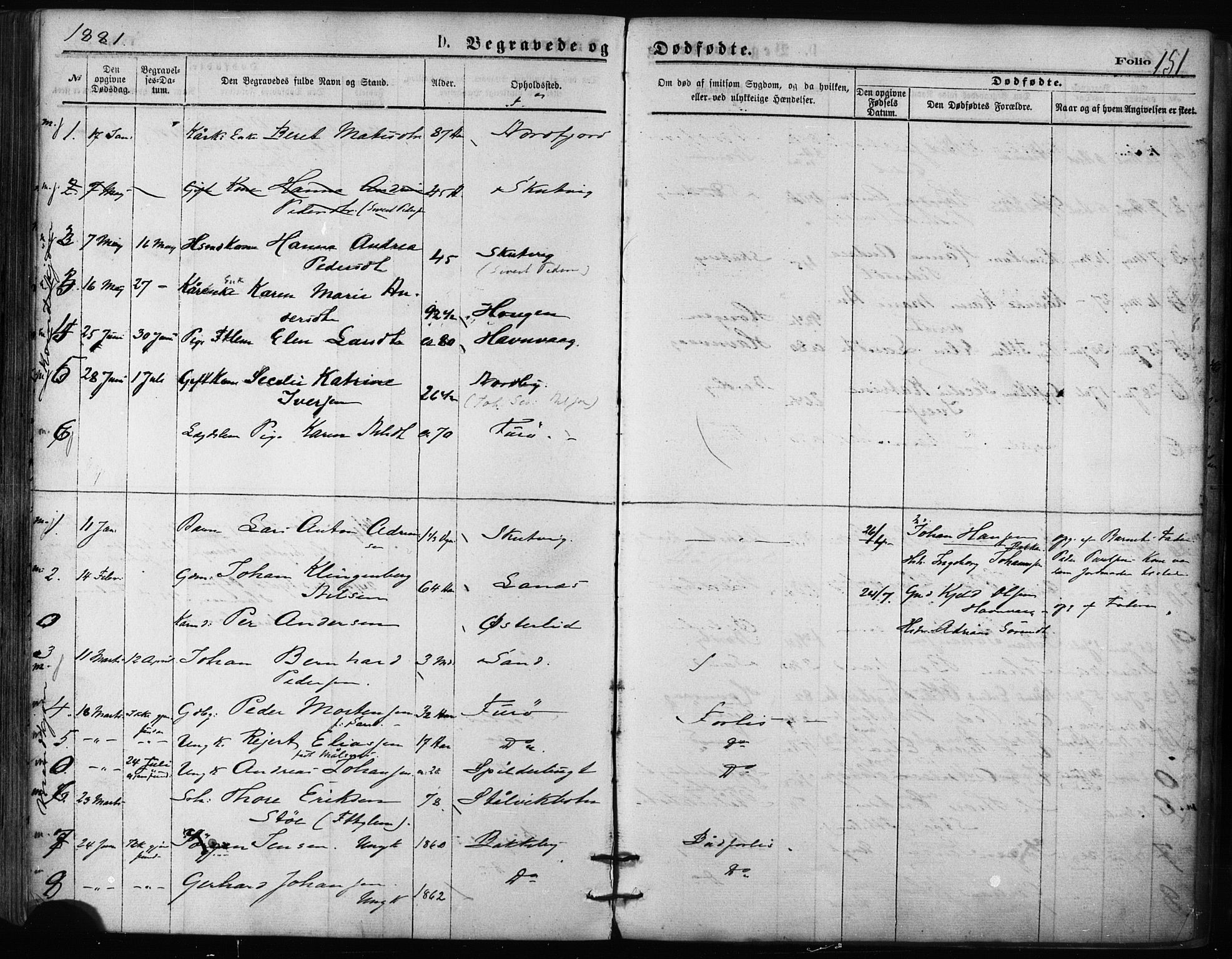 Balsfjord sokneprestembete, AV/SATØ-S-1303/G/Ga/L0002kirke: Parish register (official) no. 2, 1871-1886, p. 151