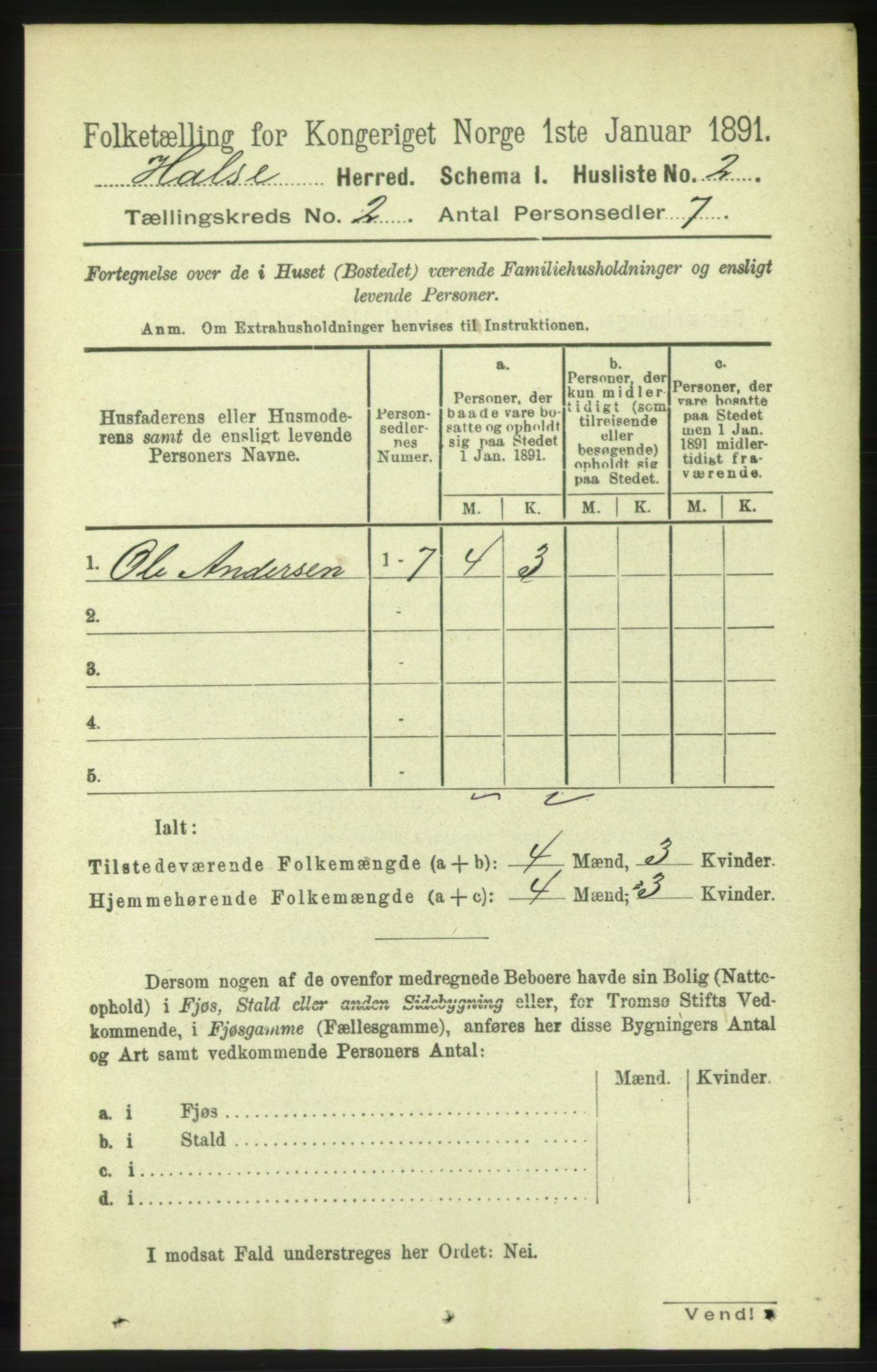 RA, 1891 census for 1571 Halsa, 1891, p. 216