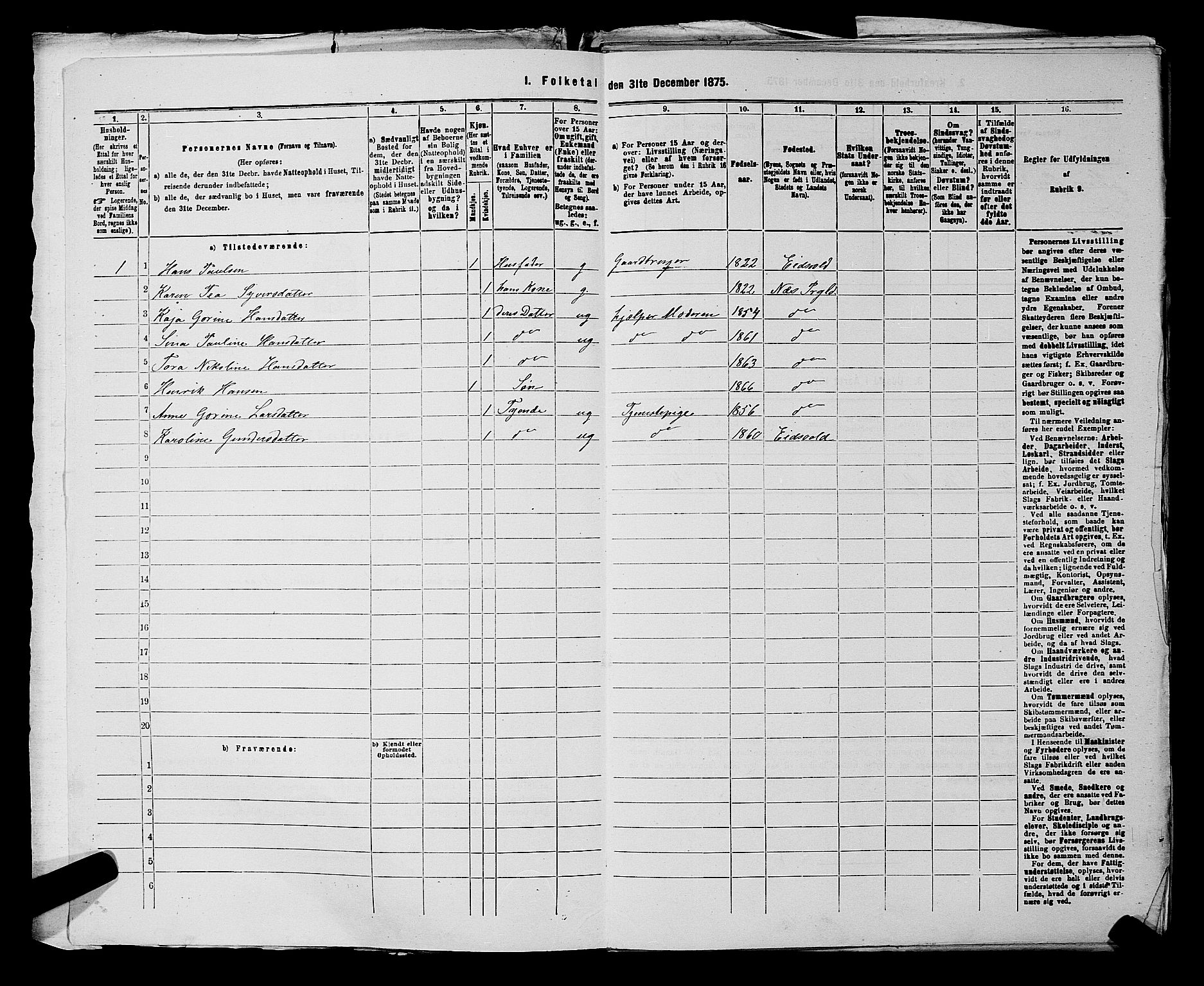 RA, 1875 census for 0236P Nes, 1875, p. 72