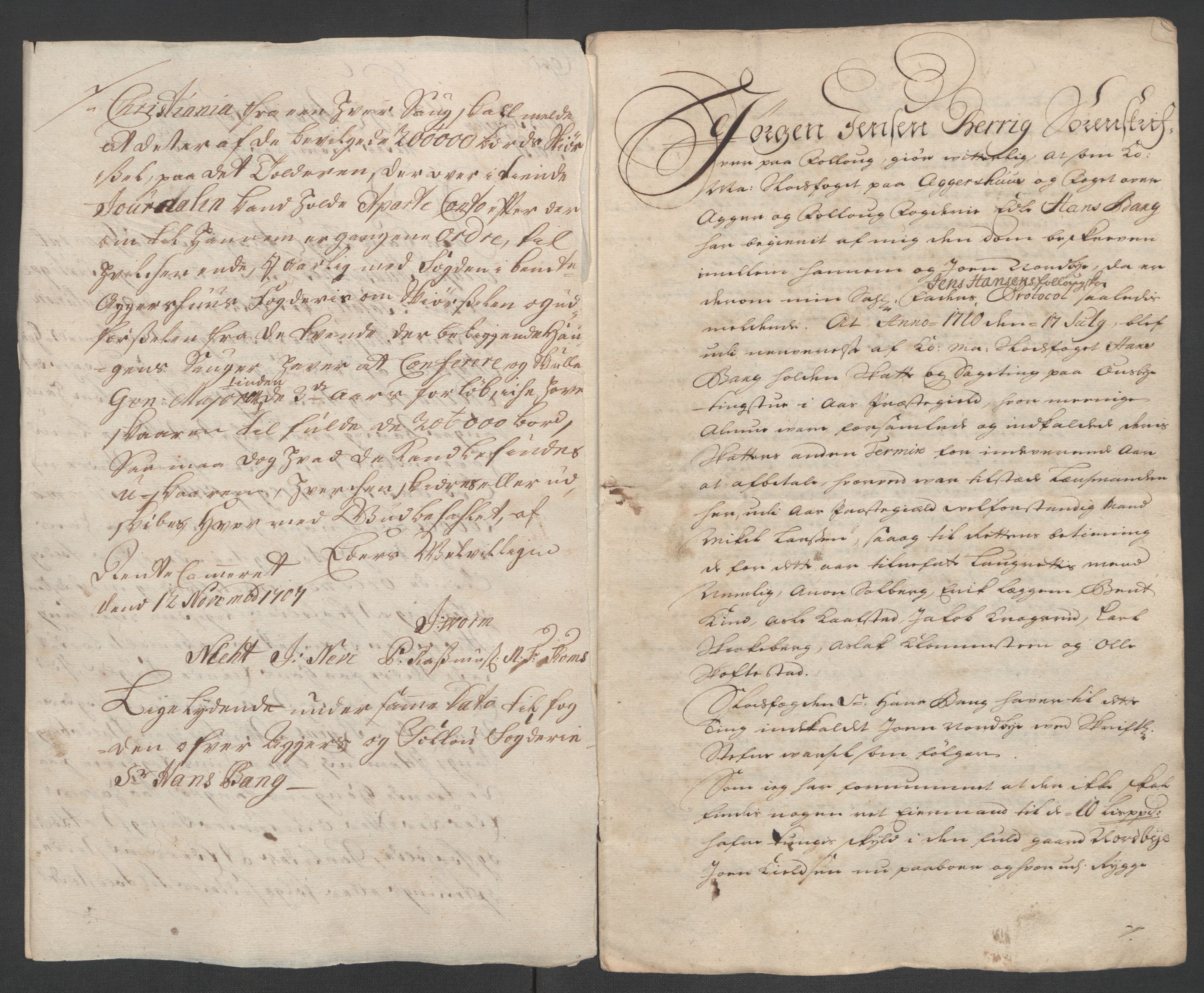 Rentekammeret inntil 1814, Reviderte regnskaper, Fogderegnskap, AV/RA-EA-4092/R10/L0448: Fogderegnskap Aker og Follo, 1710-1711, p. 35