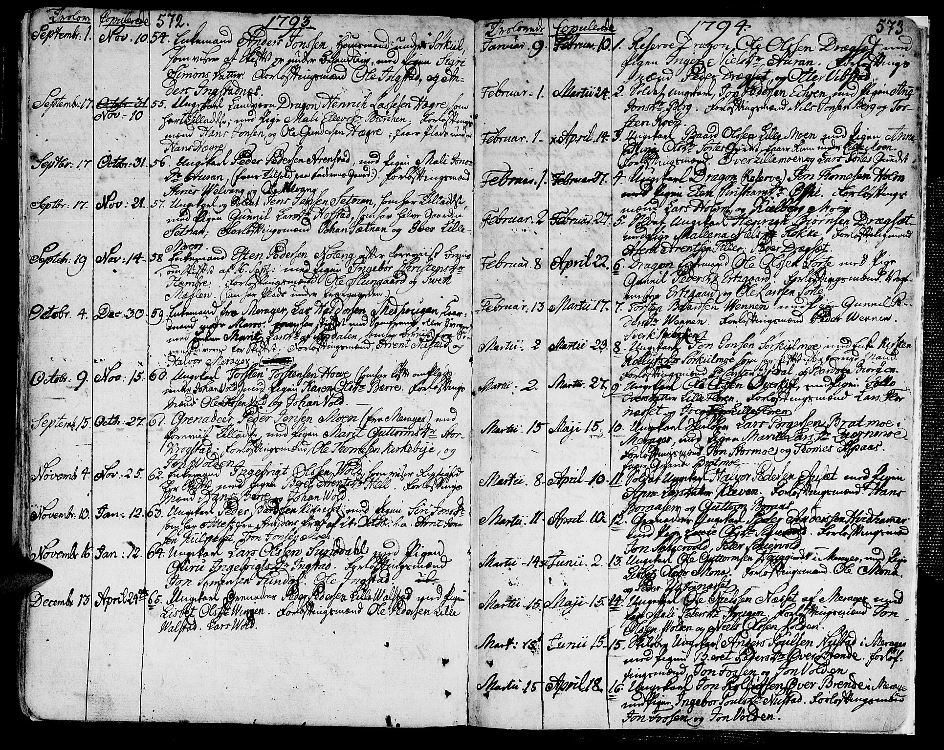 Ministerialprotokoller, klokkerbøker og fødselsregistre - Nord-Trøndelag, SAT/A-1458/709/L0059: Parish register (official) no. 709A06, 1781-1797, p. 572-573