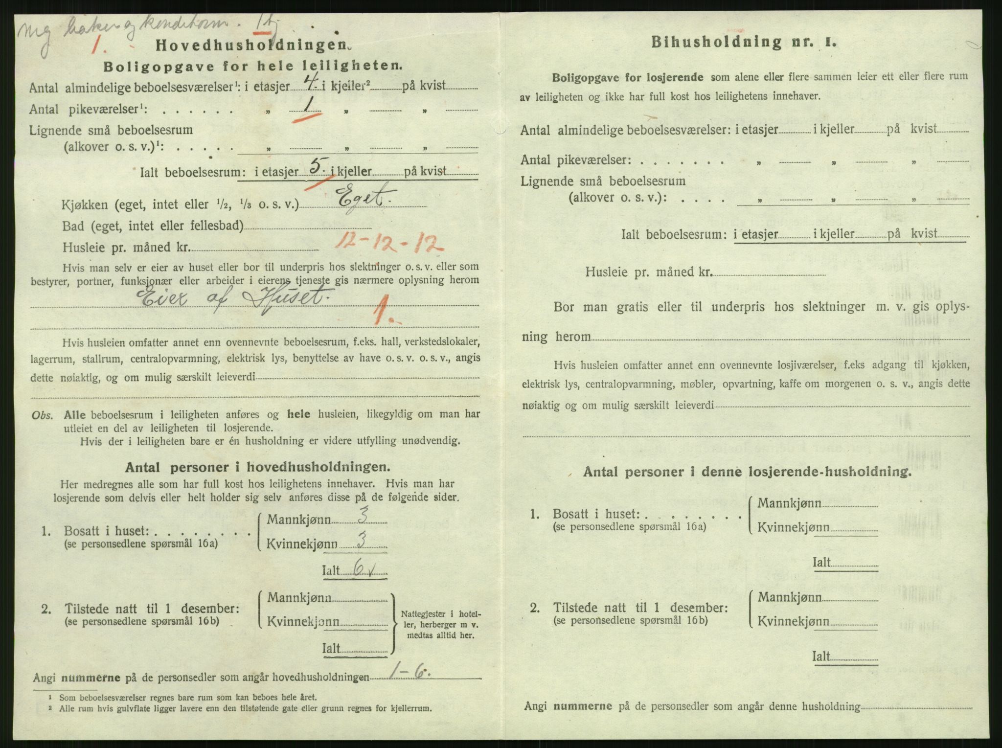 SAT, 1920 census for Steinkjer, 1920, p. 2129