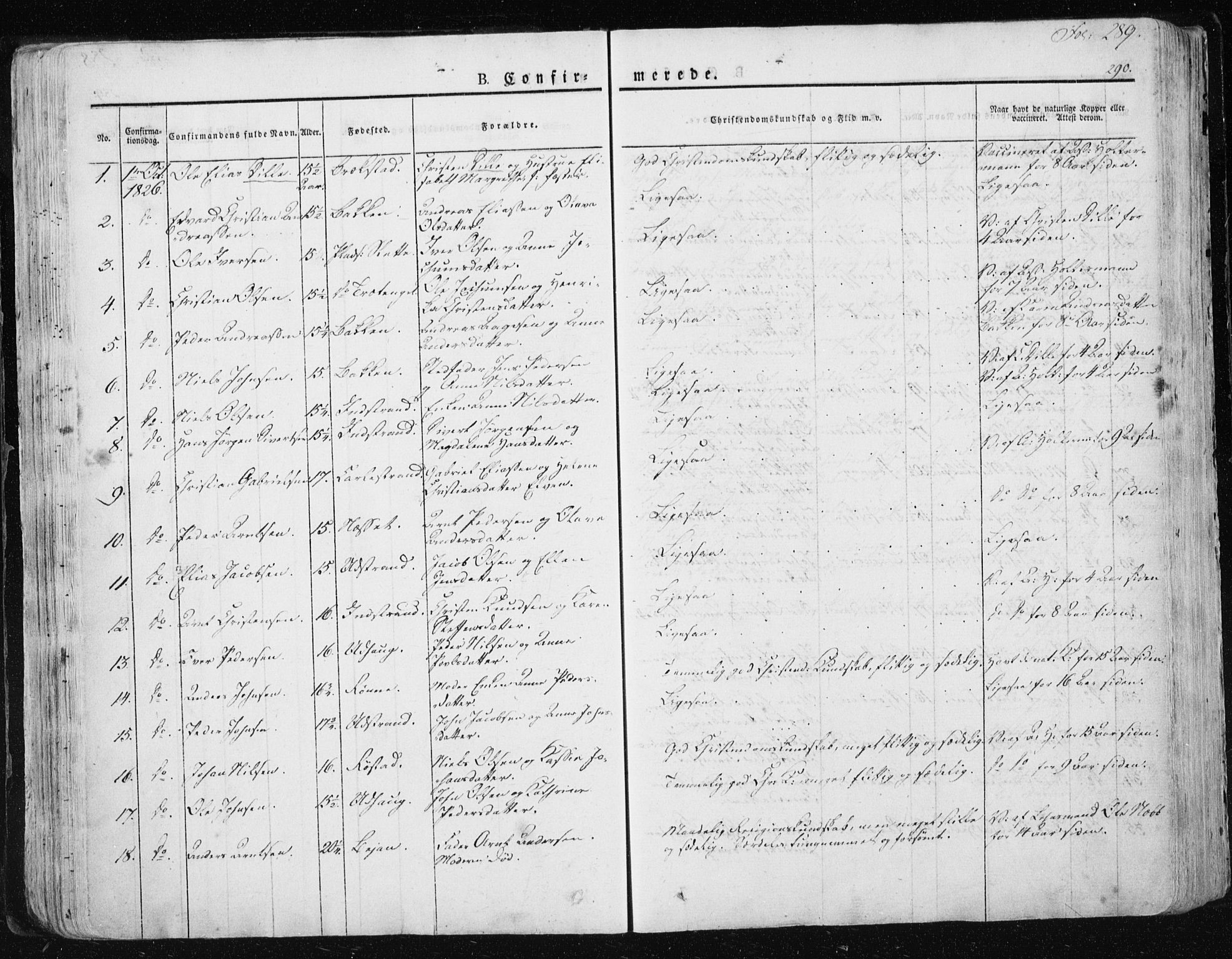 Ministerialprotokoller, klokkerbøker og fødselsregistre - Sør-Trøndelag, SAT/A-1456/659/L0735: Parish register (official) no. 659A05, 1826-1841, p. 289