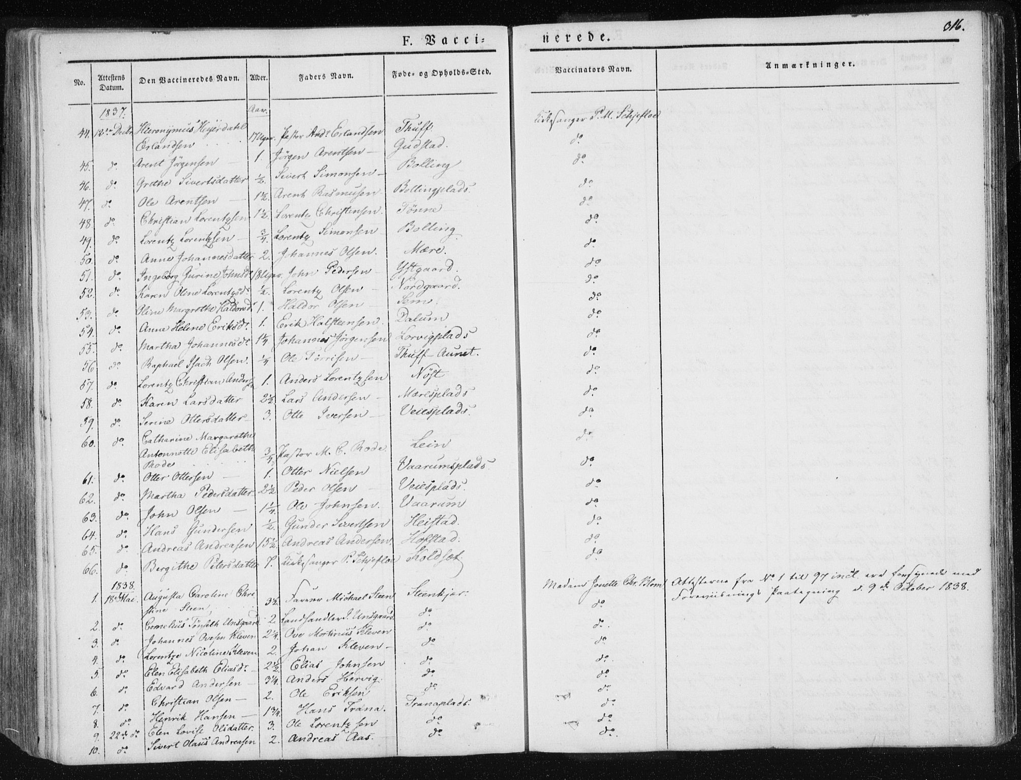 Ministerialprotokoller, klokkerbøker og fødselsregistre - Nord-Trøndelag, AV/SAT-A-1458/735/L0339: Parish register (official) no. 735A06 /1, 1836-1848, p. 316