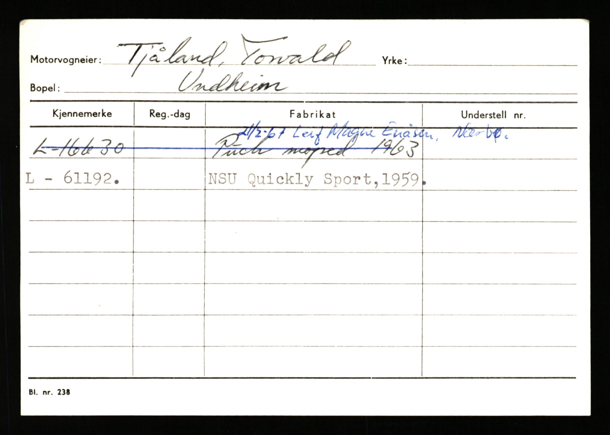 Stavanger trafikkstasjon, SAST/A-101942/0/H/L0039: Tjemsland - Torstensbø, 1930-1971, p. 1031