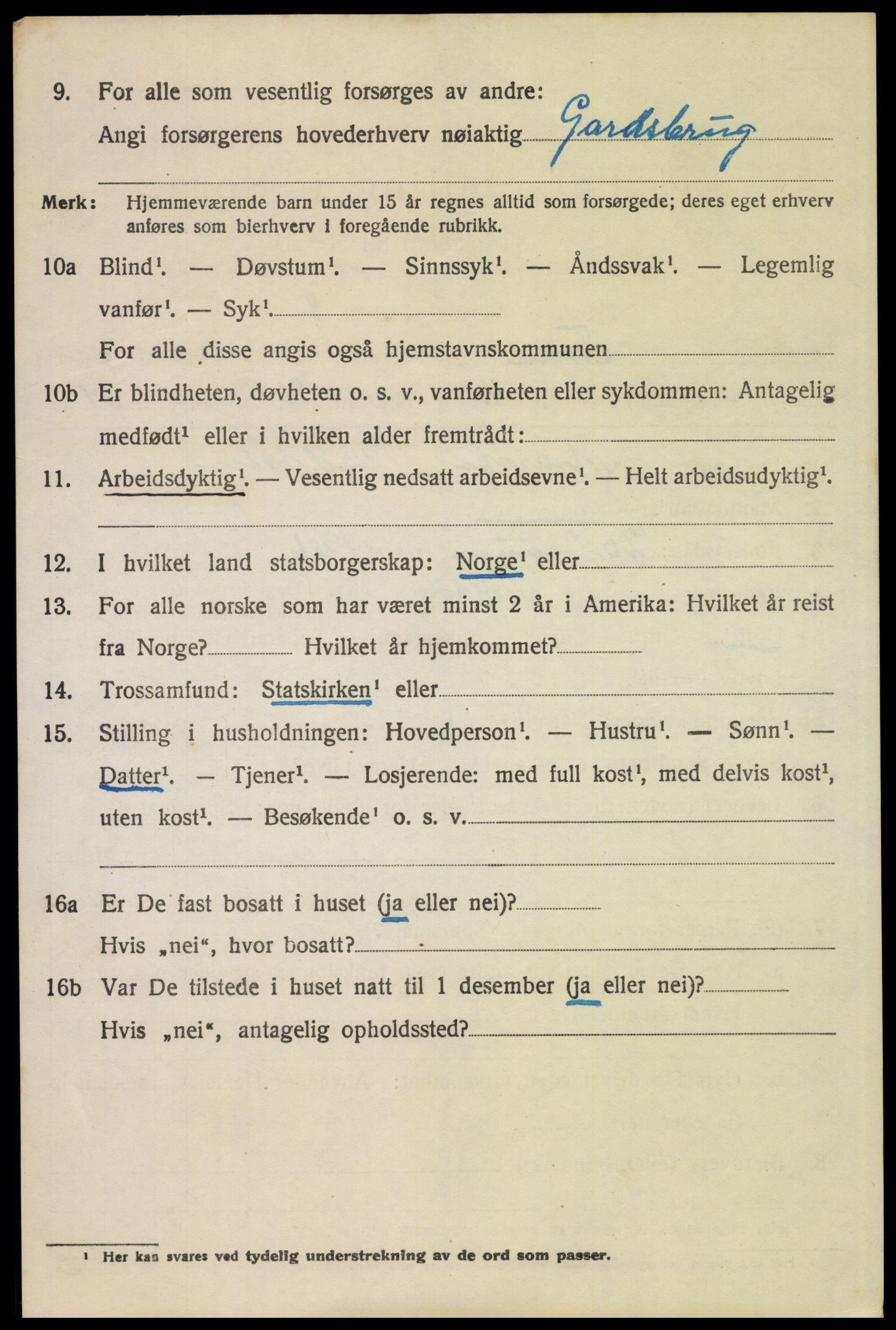 SAH, 1920 census for Trysil, 1920, p. 6906