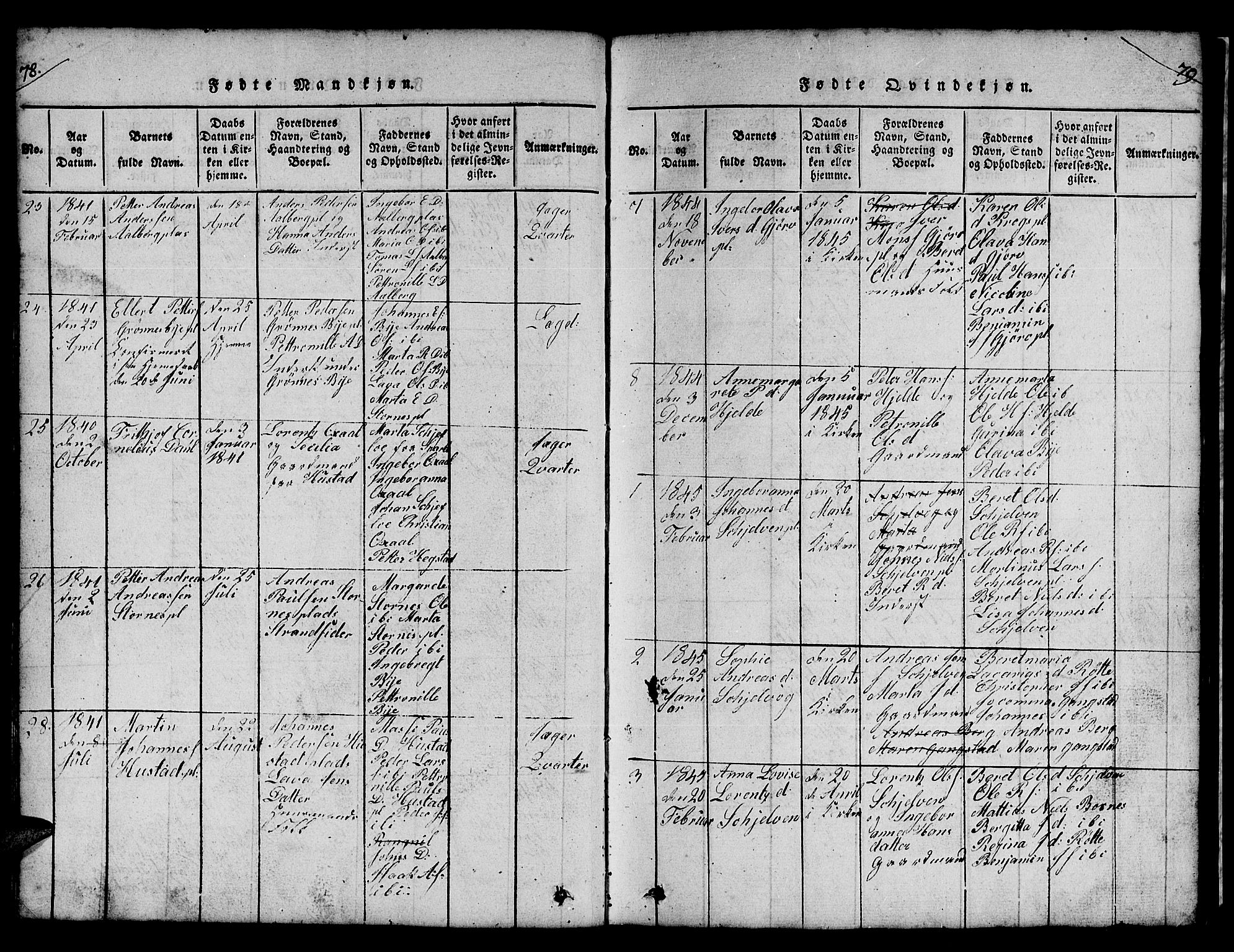 Ministerialprotokoller, klokkerbøker og fødselsregistre - Nord-Trøndelag, SAT/A-1458/732/L0317: Parish register (copy) no. 732C01, 1816-1881, p. 78-79