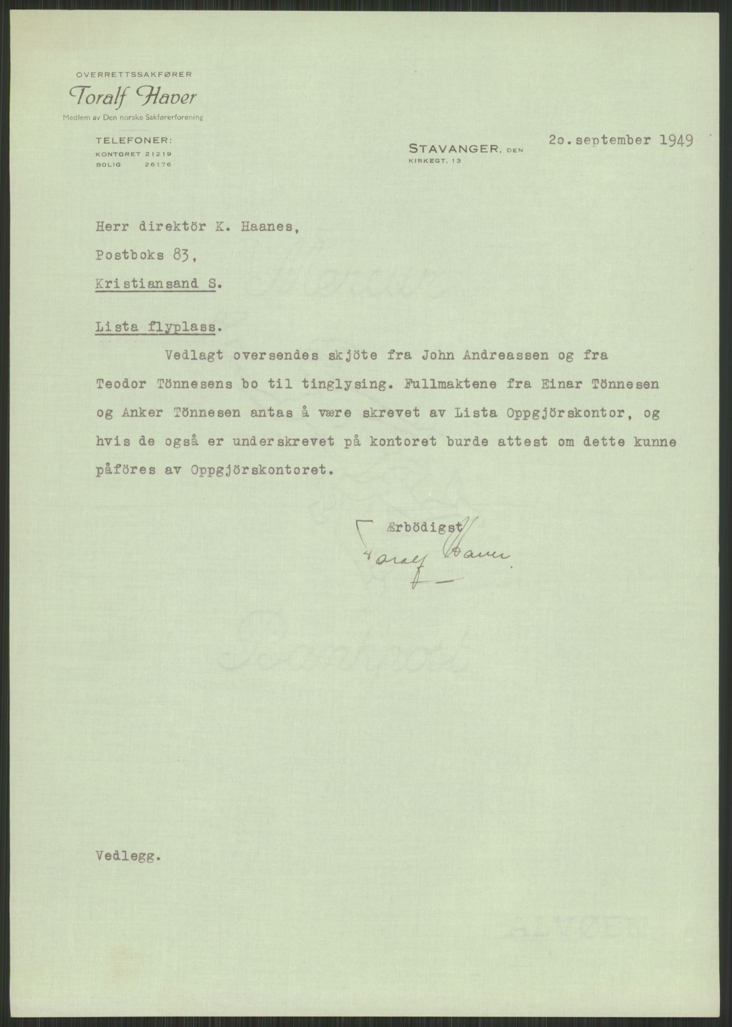 Forsvarsdepartementet, 10. kontor / Oppgjørskontoret, AV/RA-RAFA-1225/D/Db/L0182: Lista oppgjørskontor, 1942-1950, p. 25