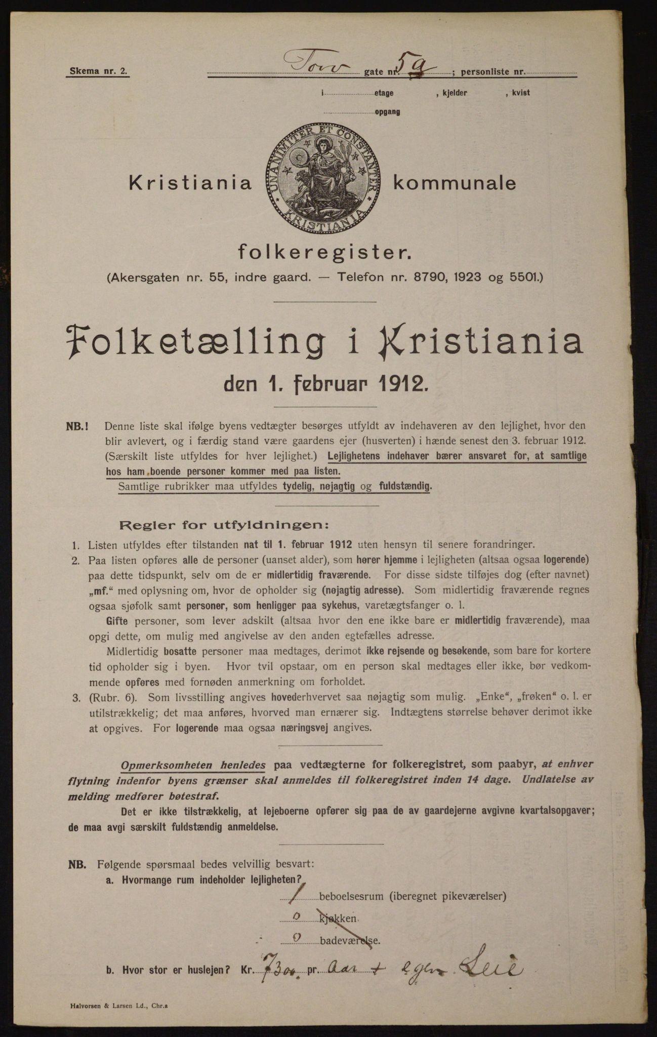 OBA, Municipal Census 1912 for Kristiania, 1912, p. 113900