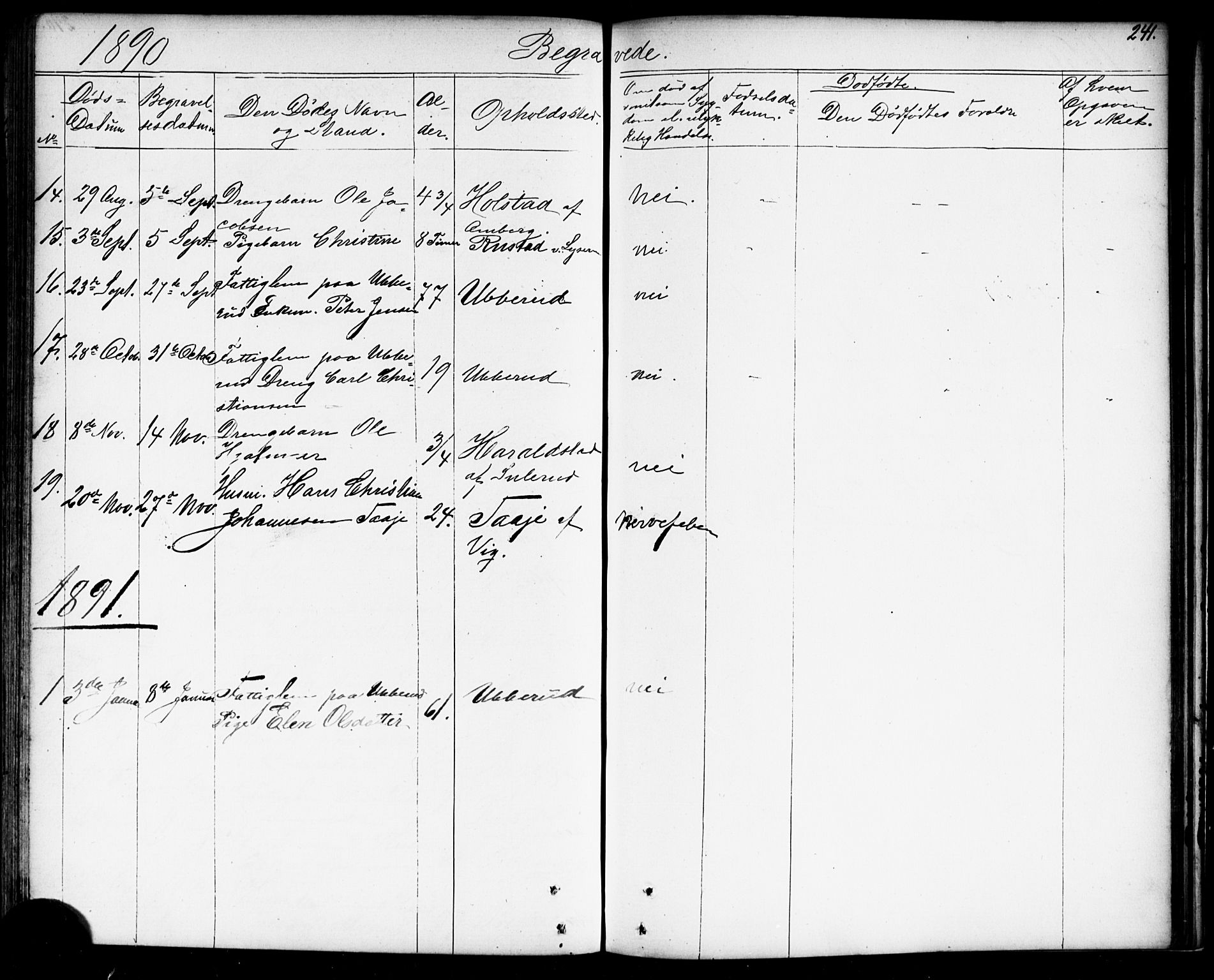 Enebakk prestekontor Kirkebøker, SAO/A-10171c/G/Gb/L0001: Parish register (copy) no. II 1, 1859-1890, p. 241
